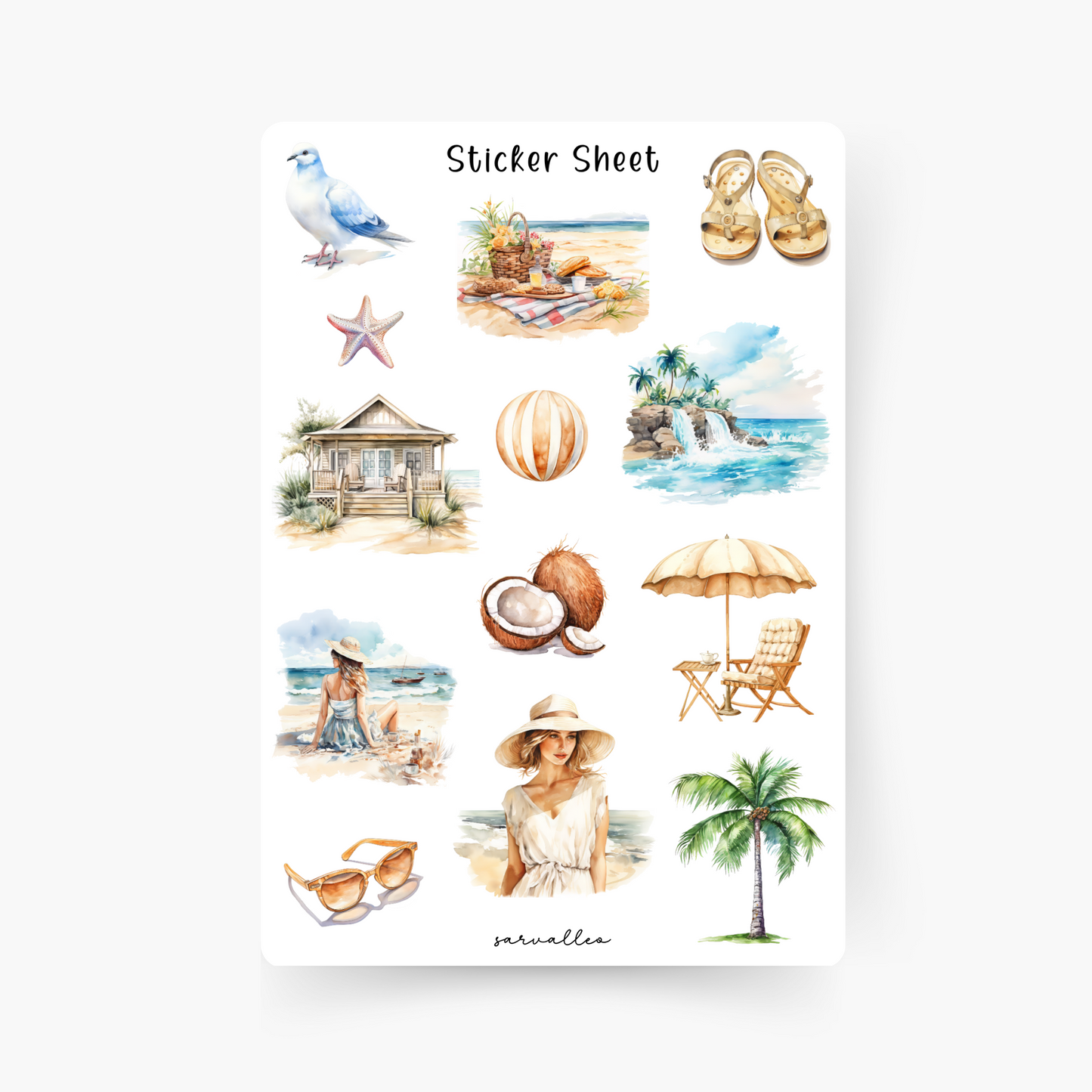 Urlaub 2 Sticker Sheet