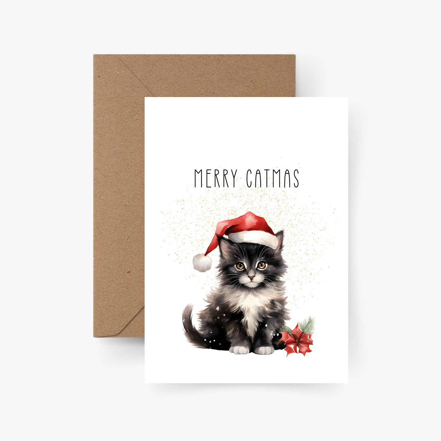 Weihnachtskarte Merry Catmas A6
