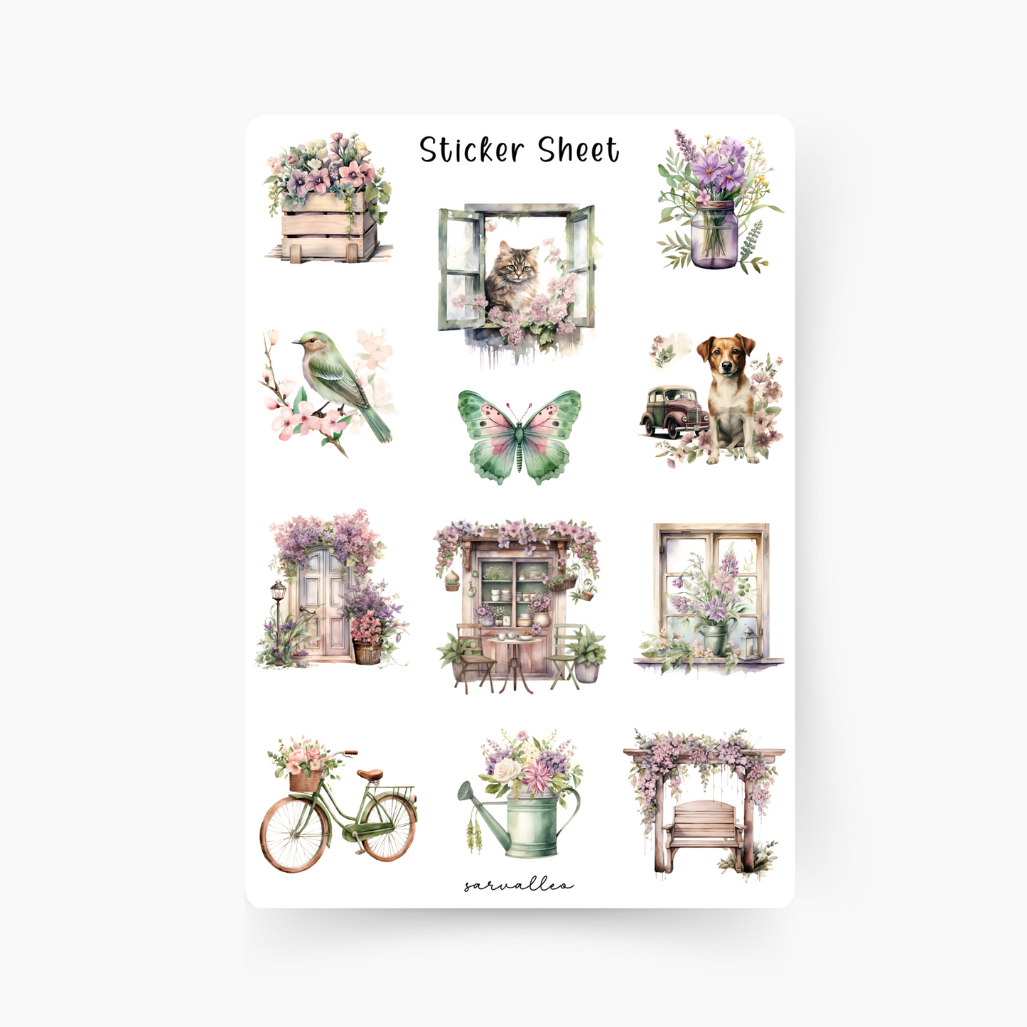 Rustic Spring Sticker Sheet