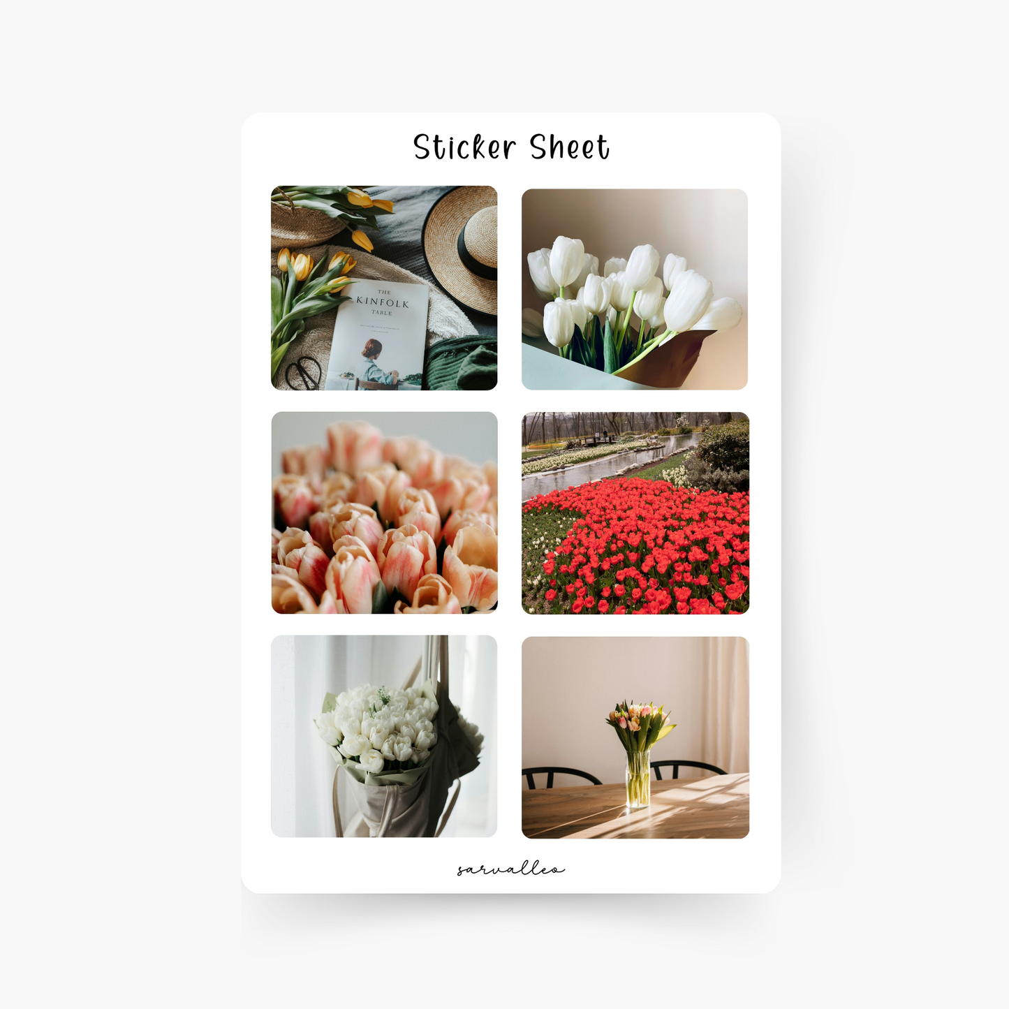 Tulpen Bilder Sticker Sheet