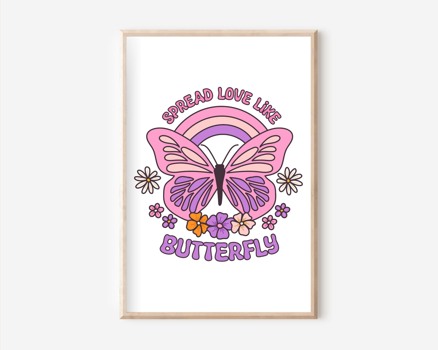 Spread love like Butterfly Poster