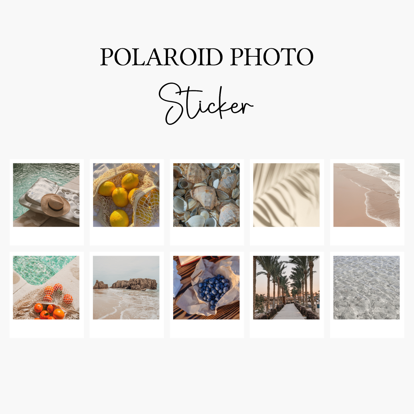 10 Summer Aesthetic Polaroid Sticker