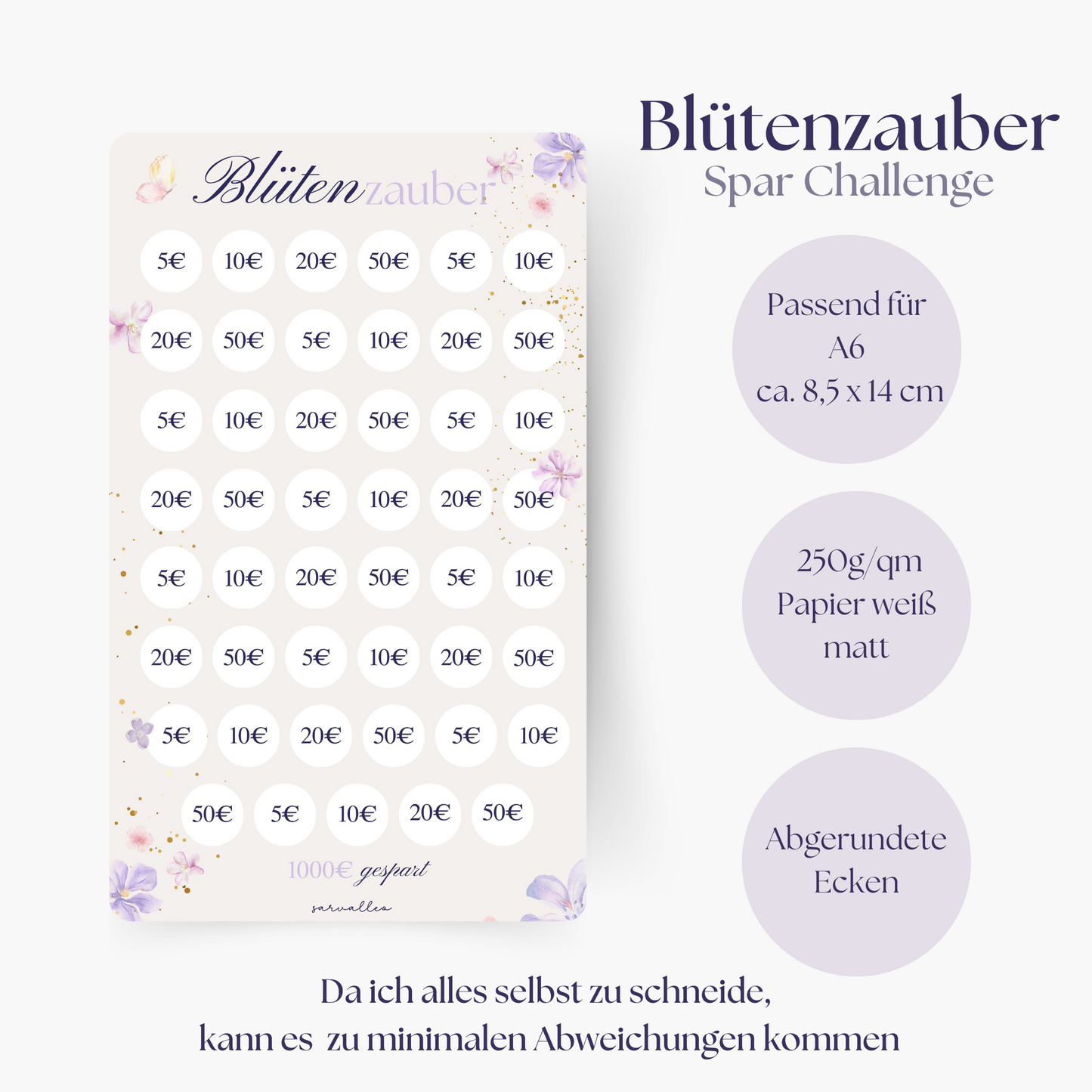 Blütenzauber Spar Challenge