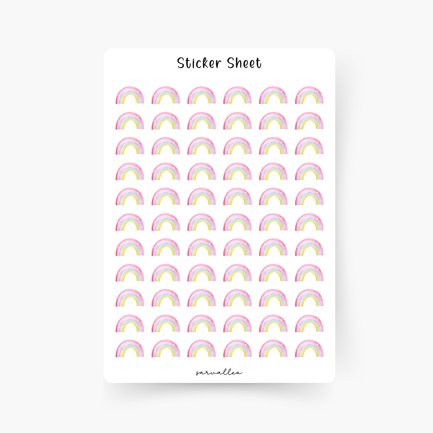 Mini Regenbogen Sticker Sheet
