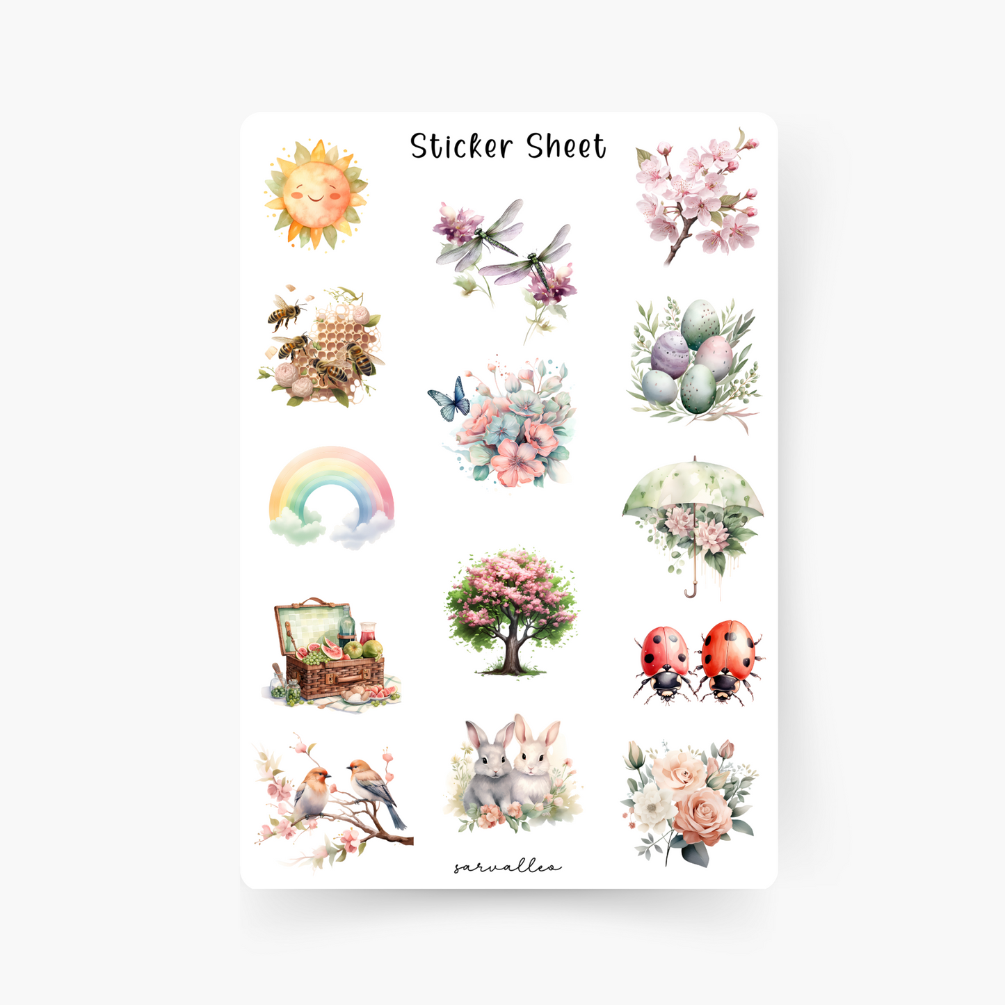 Frühling Sticker Sheet