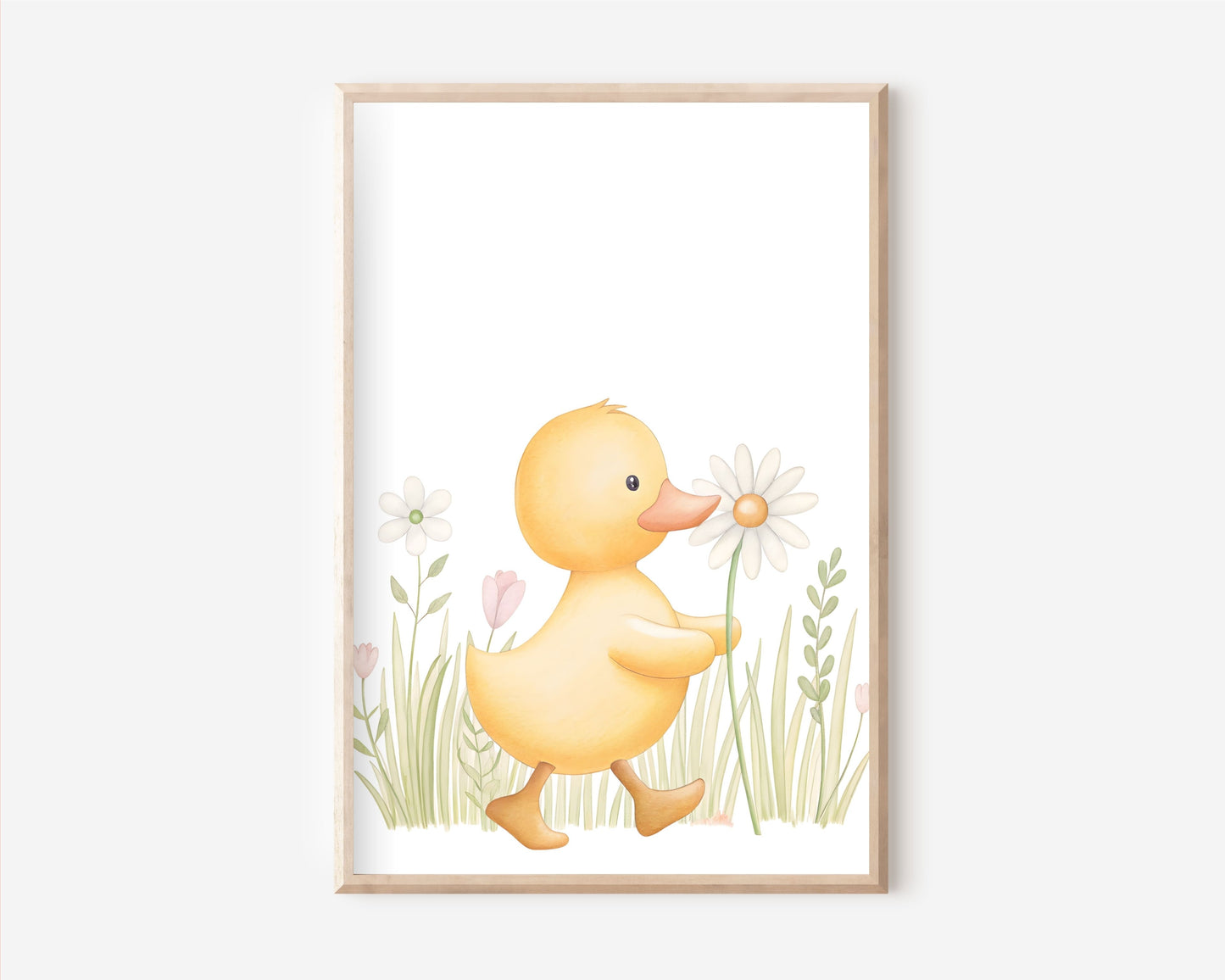 Ente mit Blume Poster | Kinderzimmer