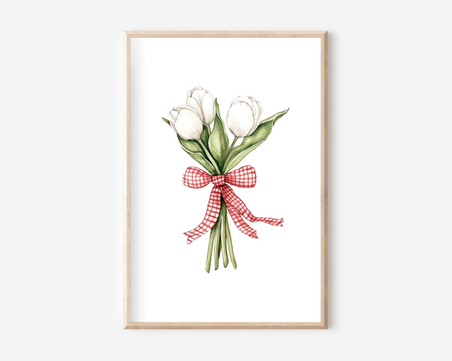 Weiße Tulpen Poster