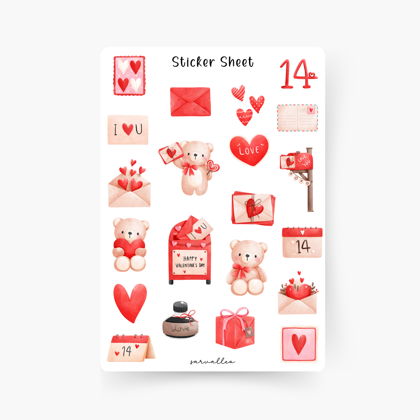 Valentinstag Sticker Sheet