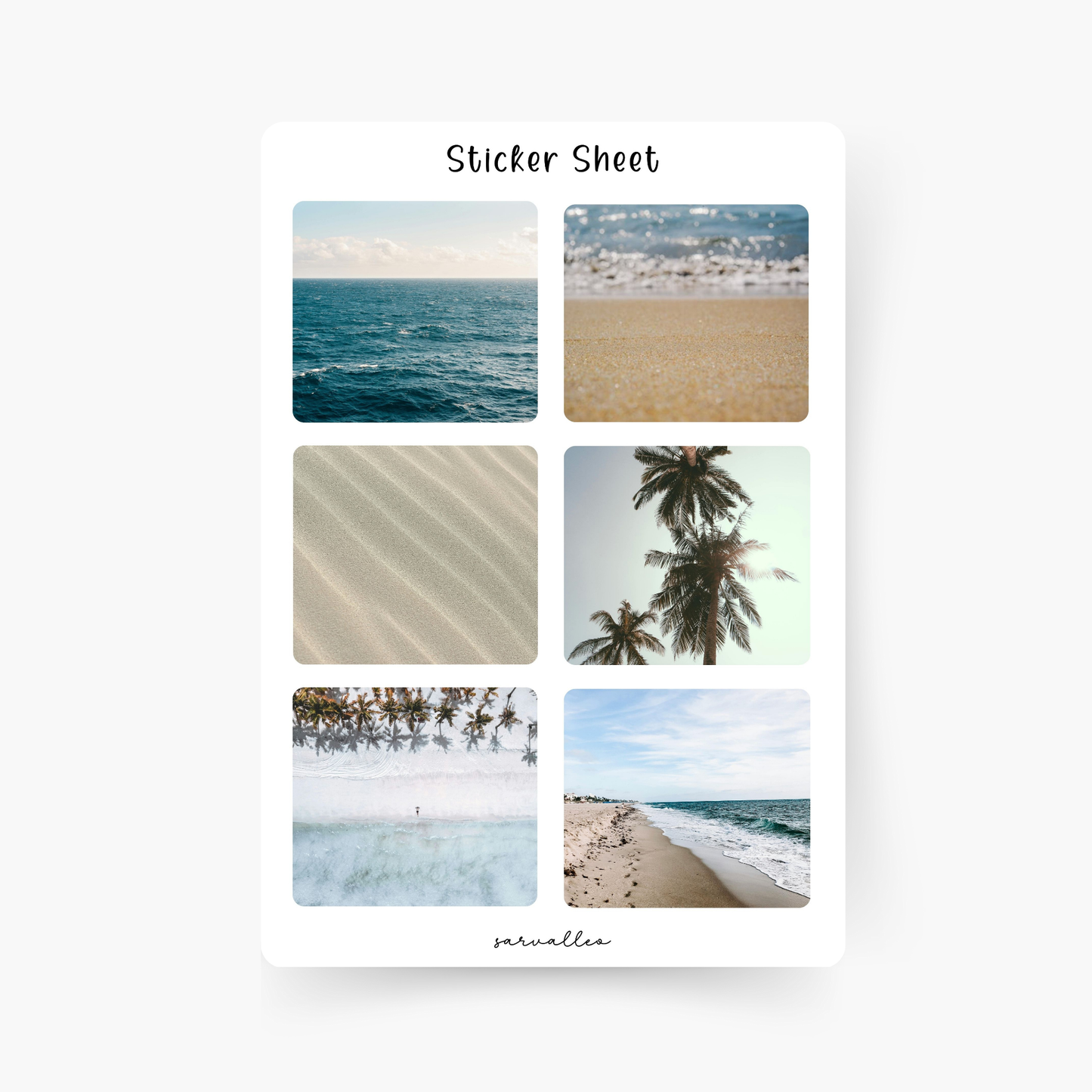 Beach Bilder Sticker Sheet