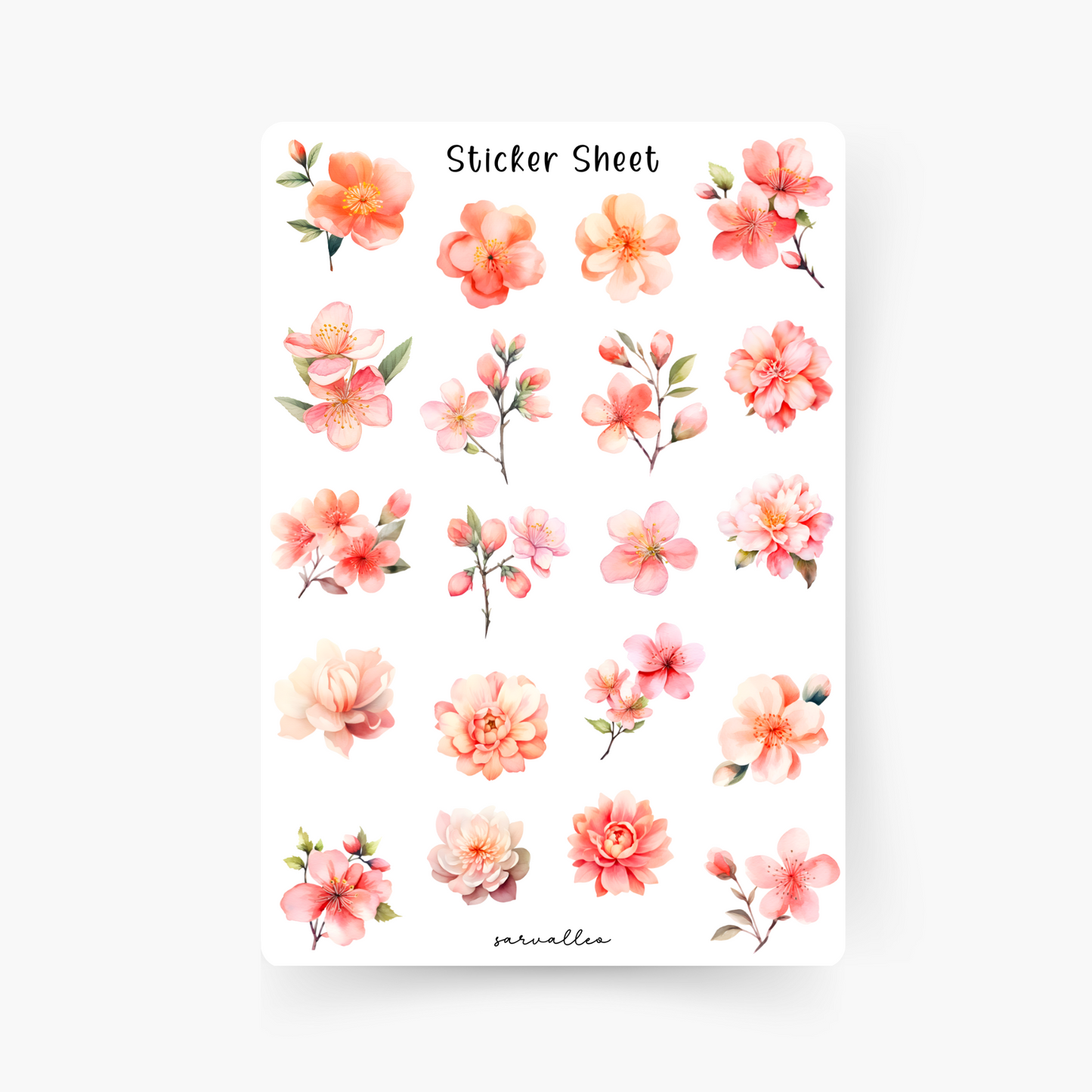 Blumen Peachy Sticker Sheet
