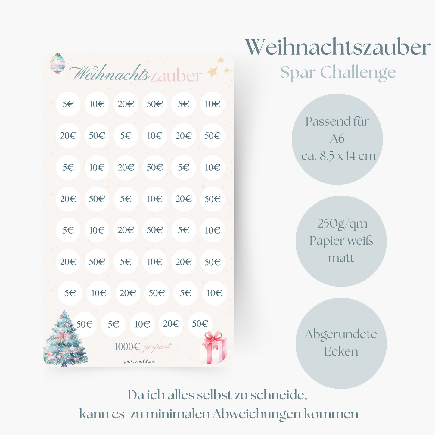Weihnachtszauber Spar Challenge