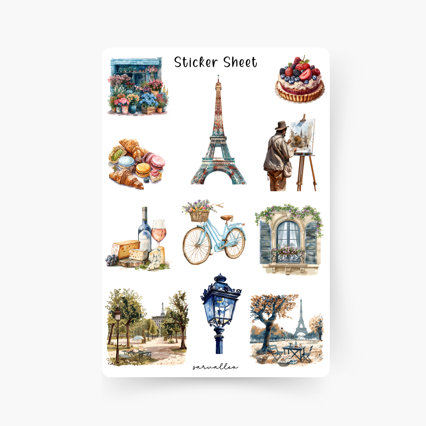 Paris Sticker Sheet