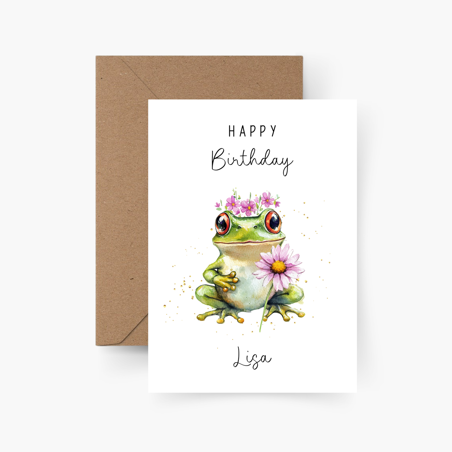 Geburtstagskarte Frosch personalisiert mit Namen A6