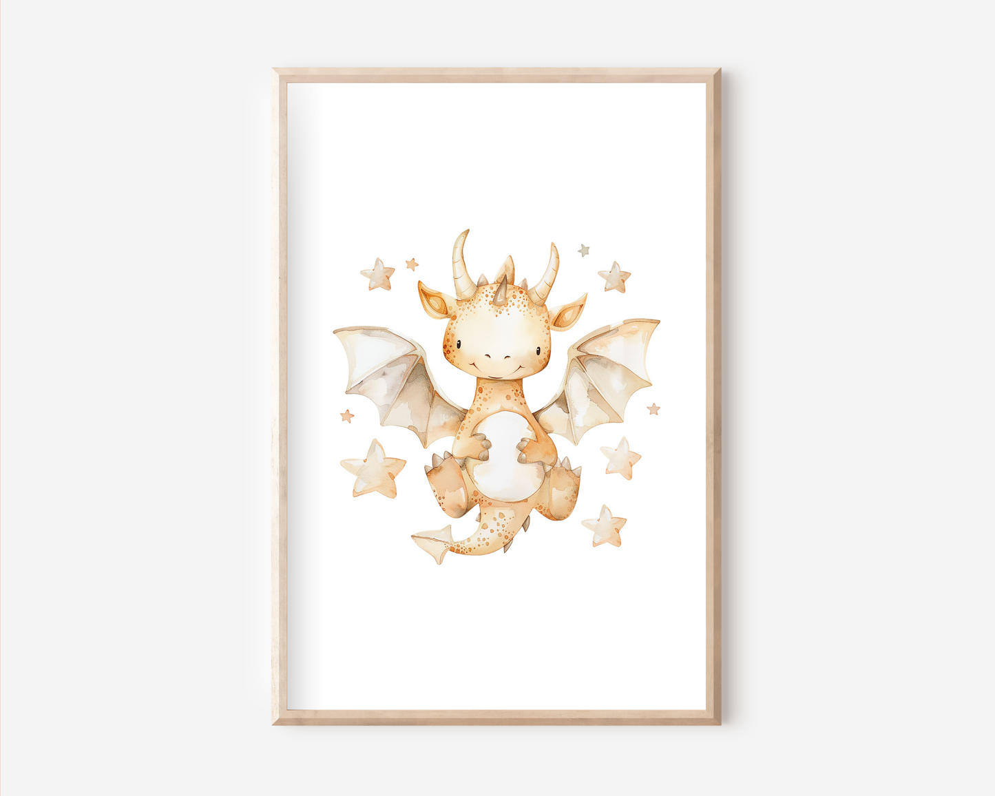 Drache Orange Poster | Kinderzimmer