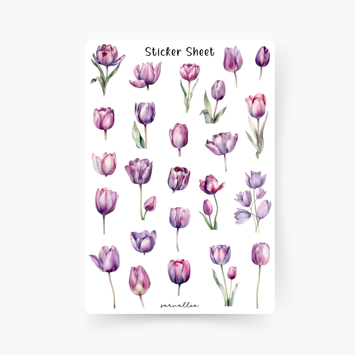 Tulpen Lila Sticker Sheet