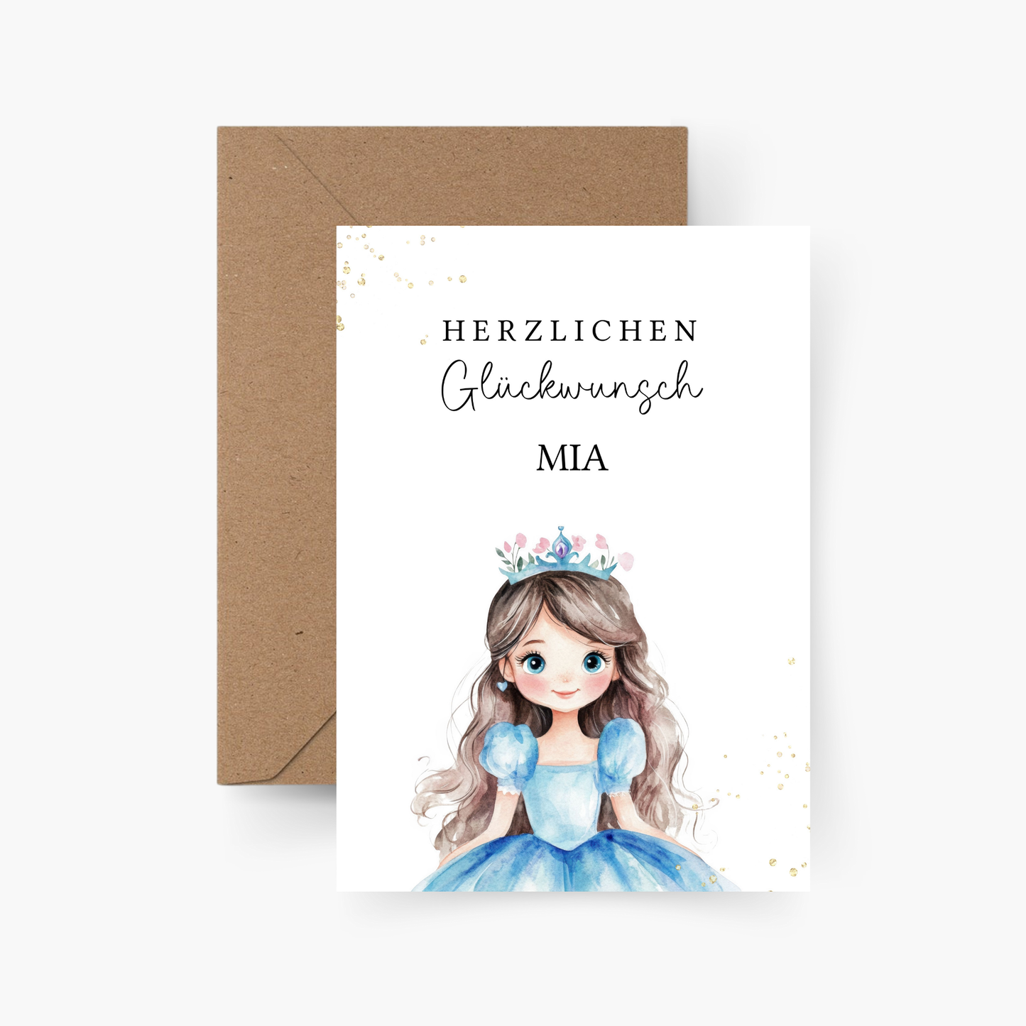 Geburtstagskarte Prinzessin personalisiert mit Namen A6