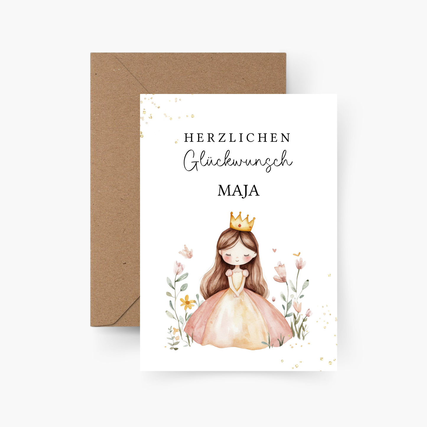 Geburtstagskarte Prinzessin personalisiert mit Namen A6