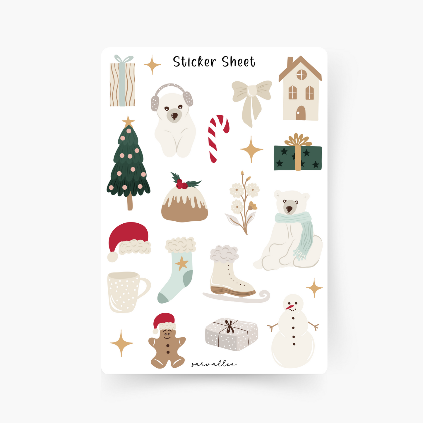Cute Christmas Sticker Sheet