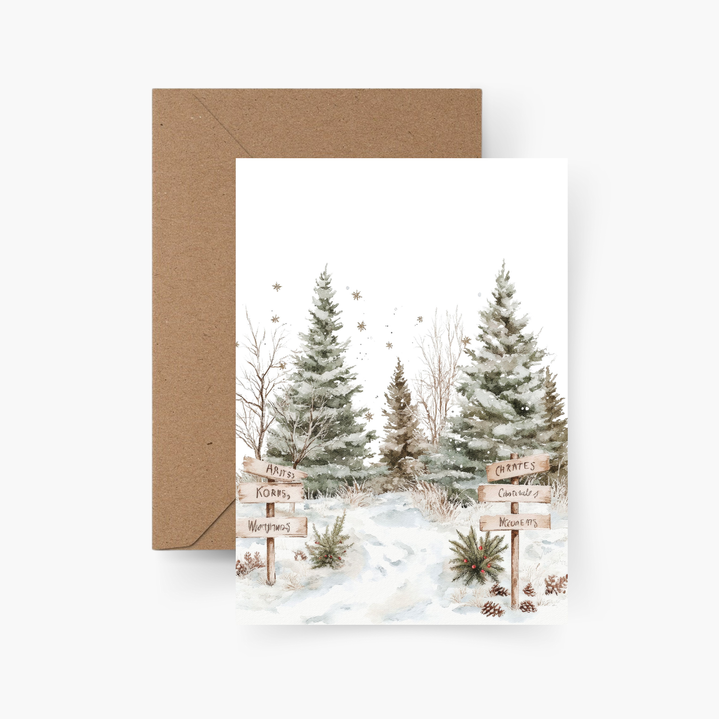 Weihnachtskarte Winter A6