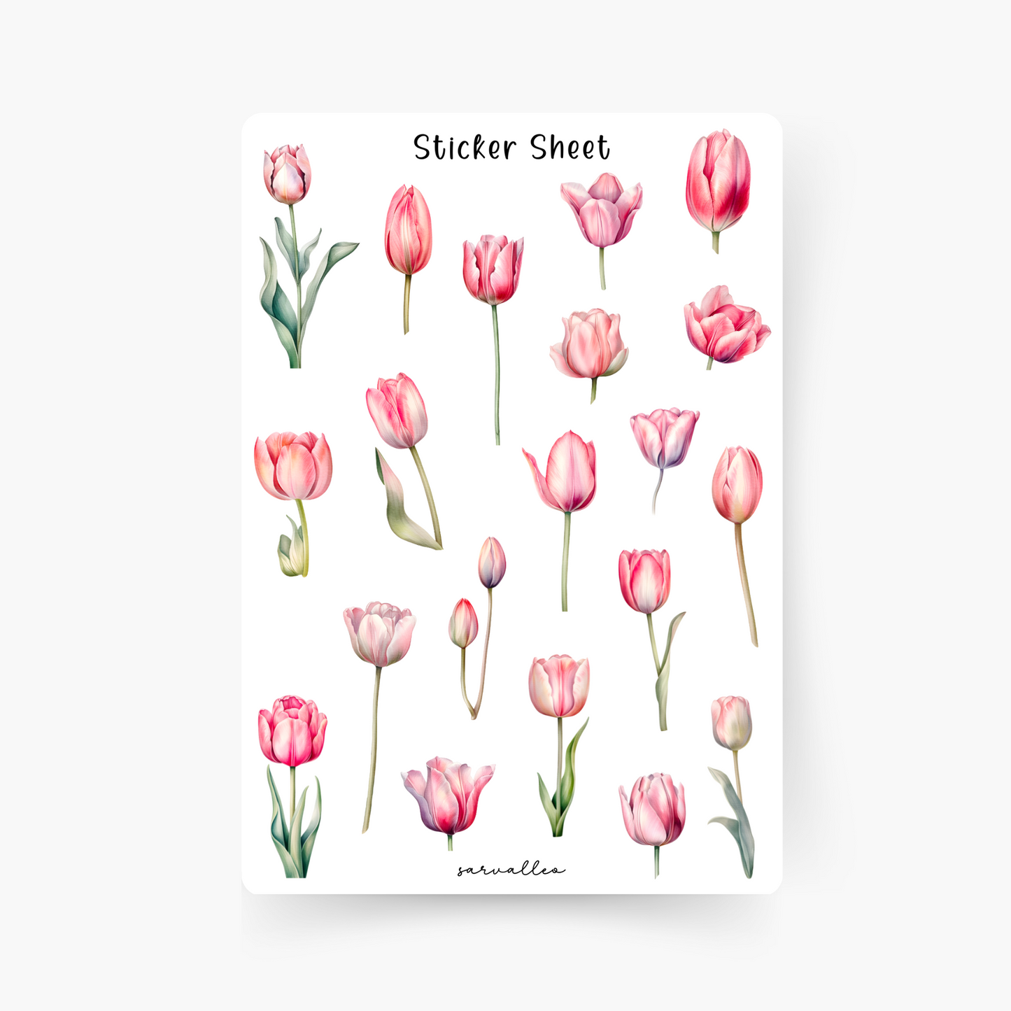 Tulpen Rosa Sticker Sheet
