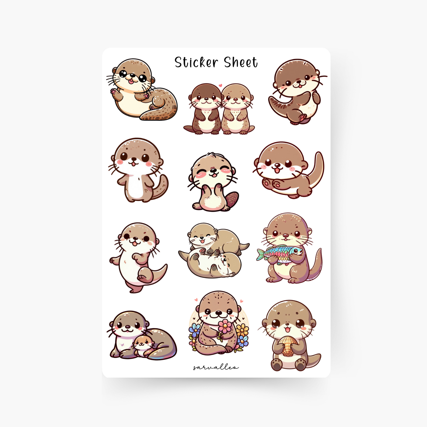 Süße Otter Sticker Sheet