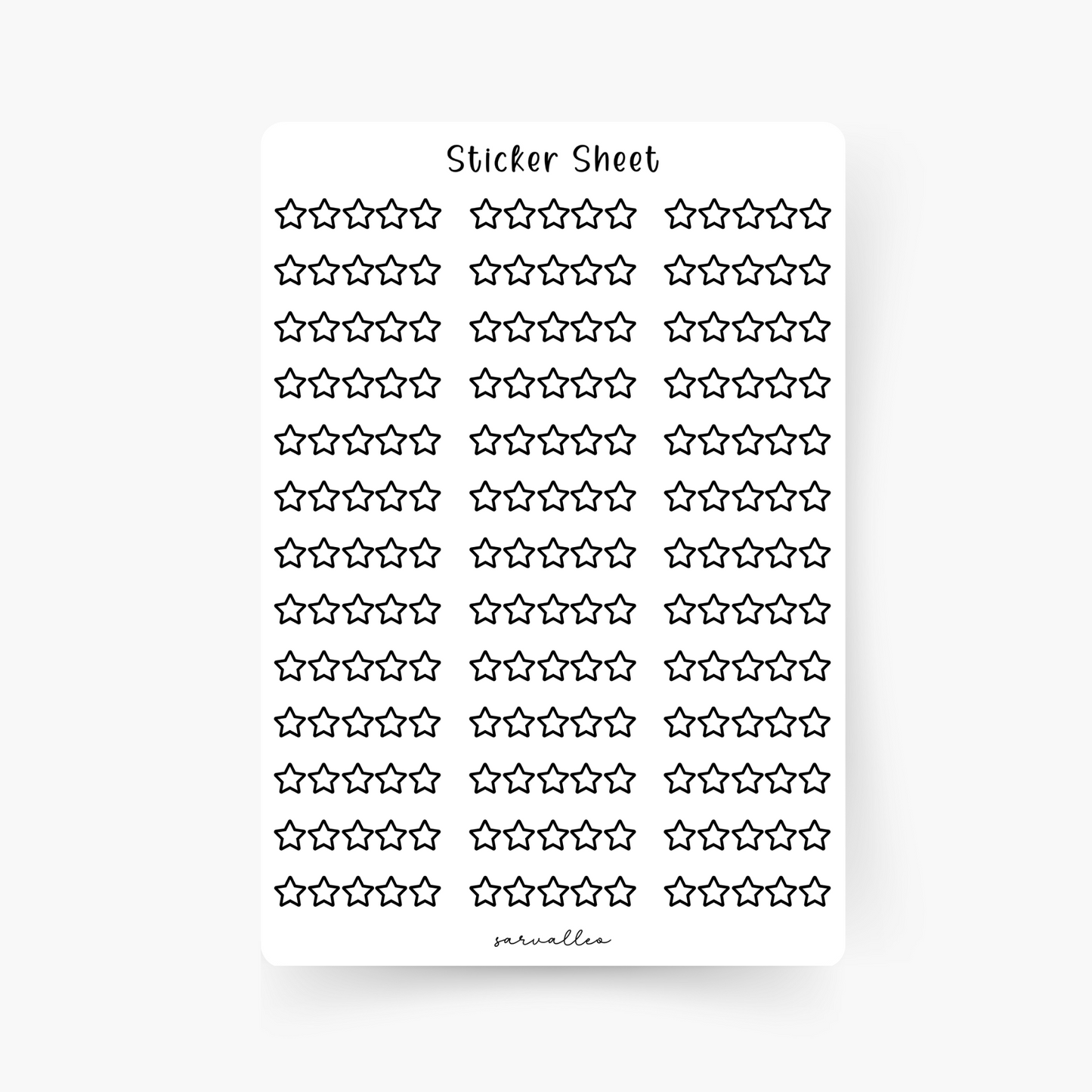 Star Rating Sticker Sheet