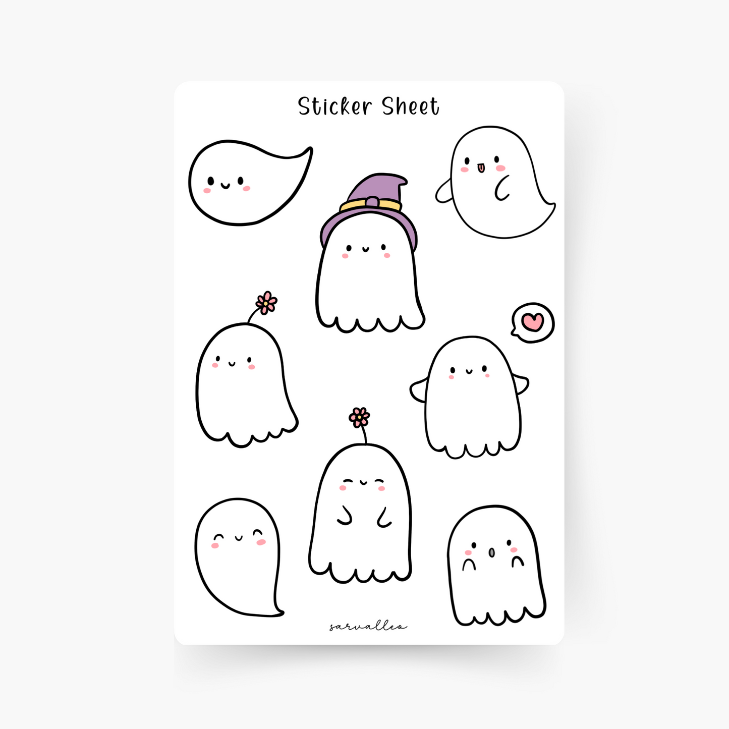 Süße Geister Sticker Sheet