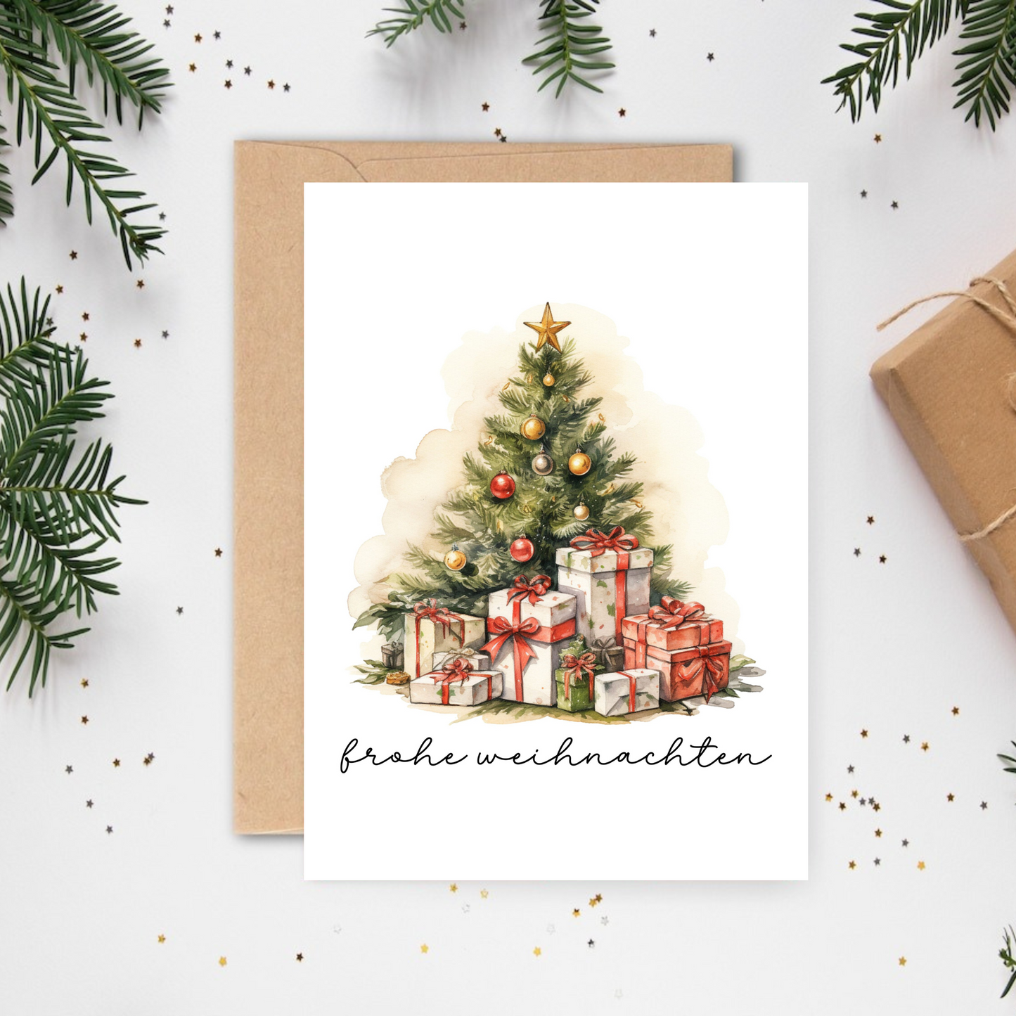 Weihnachtskarten Aquarell einzeln oder im Set A6