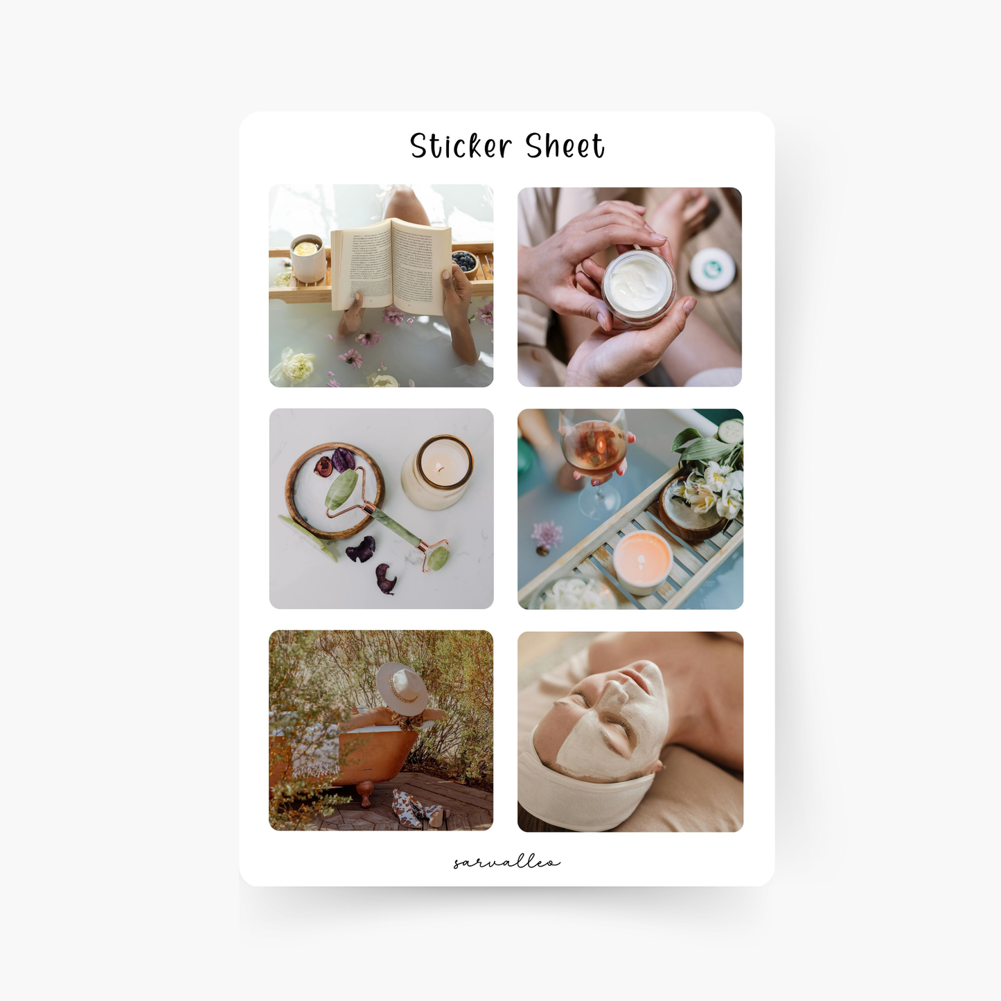 Spa Bilder Sticker Sheet