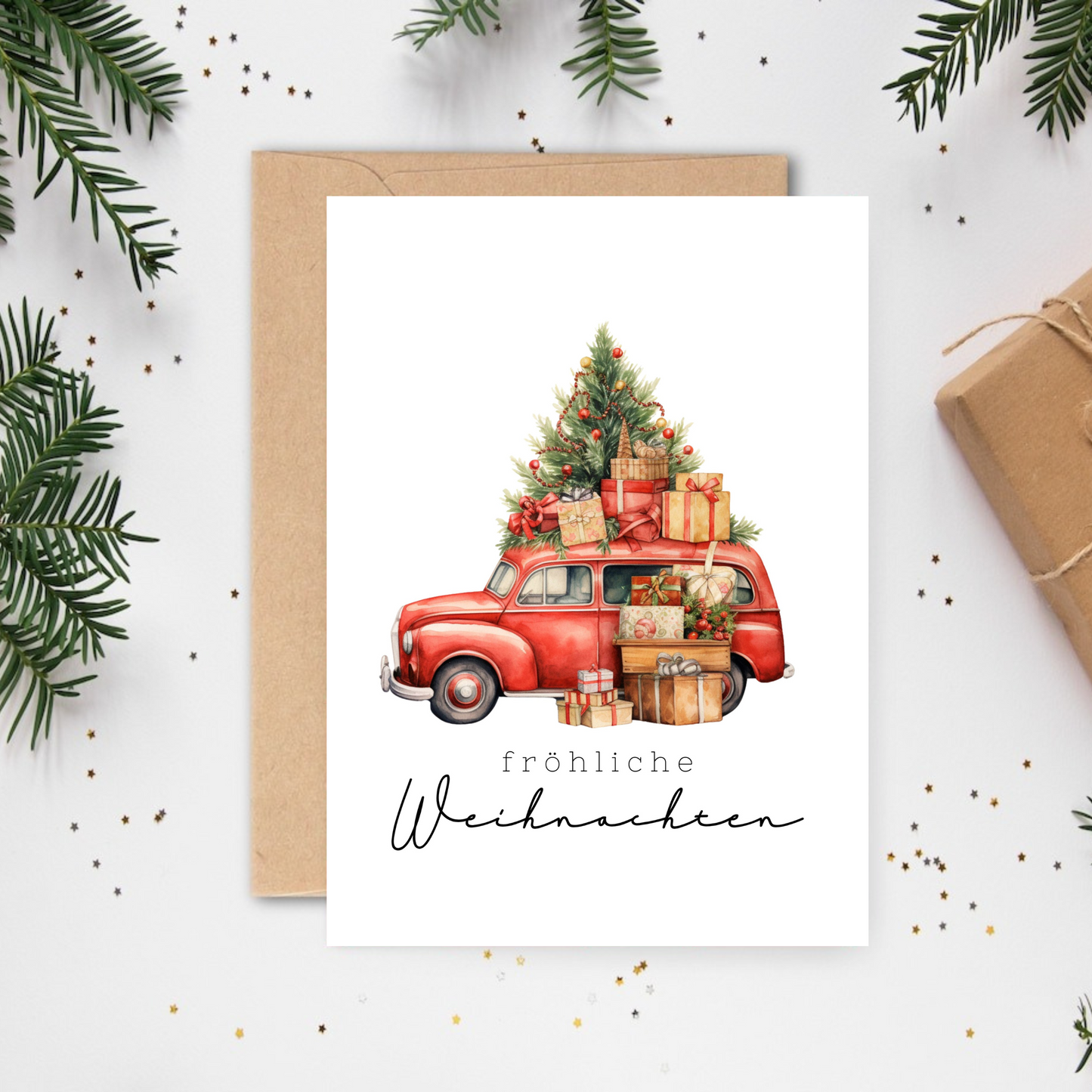 Weihnachtskarten Aquarell einzeln oder im Set A6