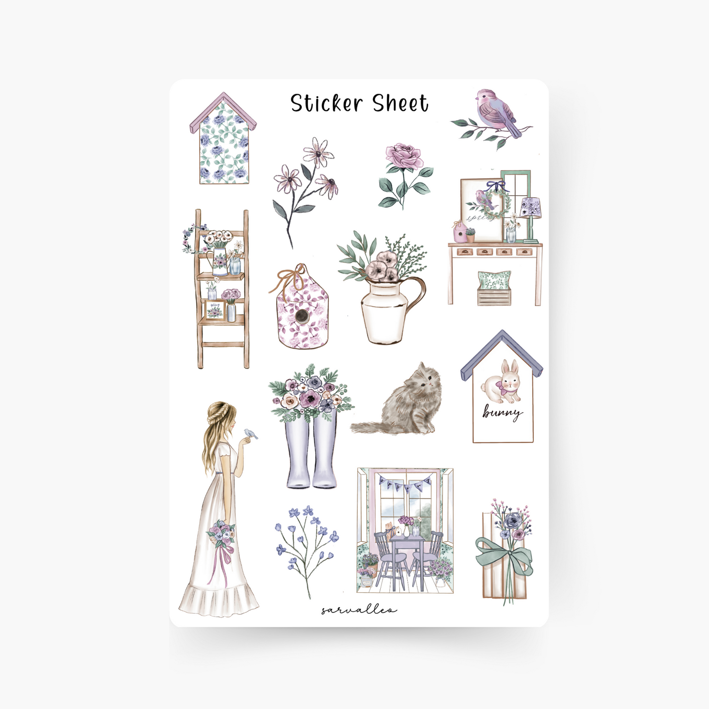 Spring Garden Sticker Sheet