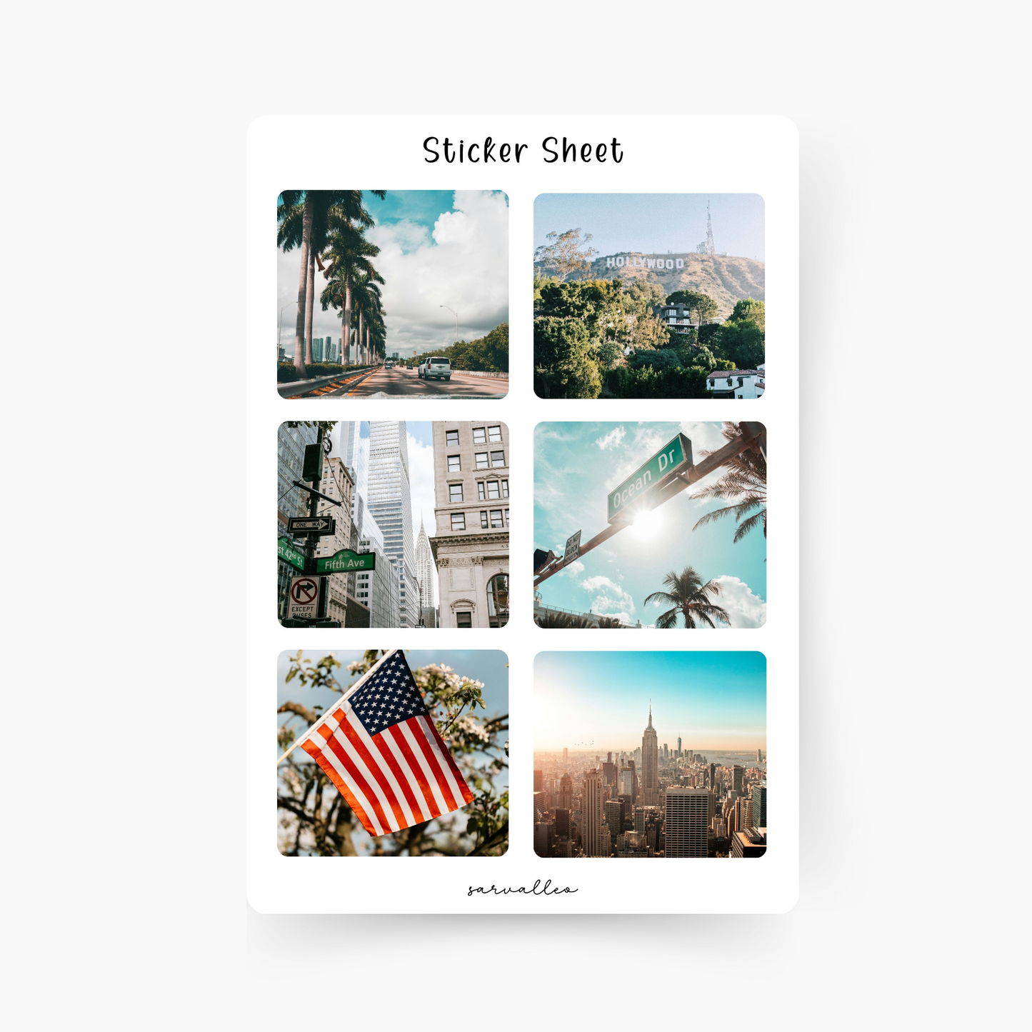 New York Bilder Sticker Sheet