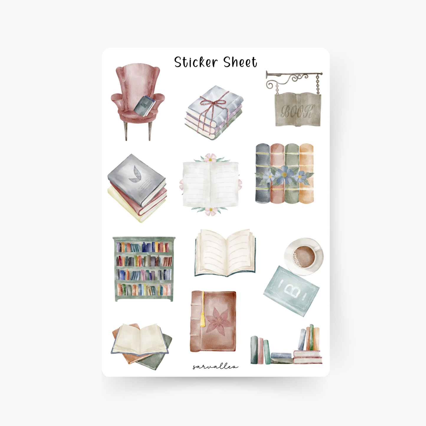 Bücher Sticker Sheet