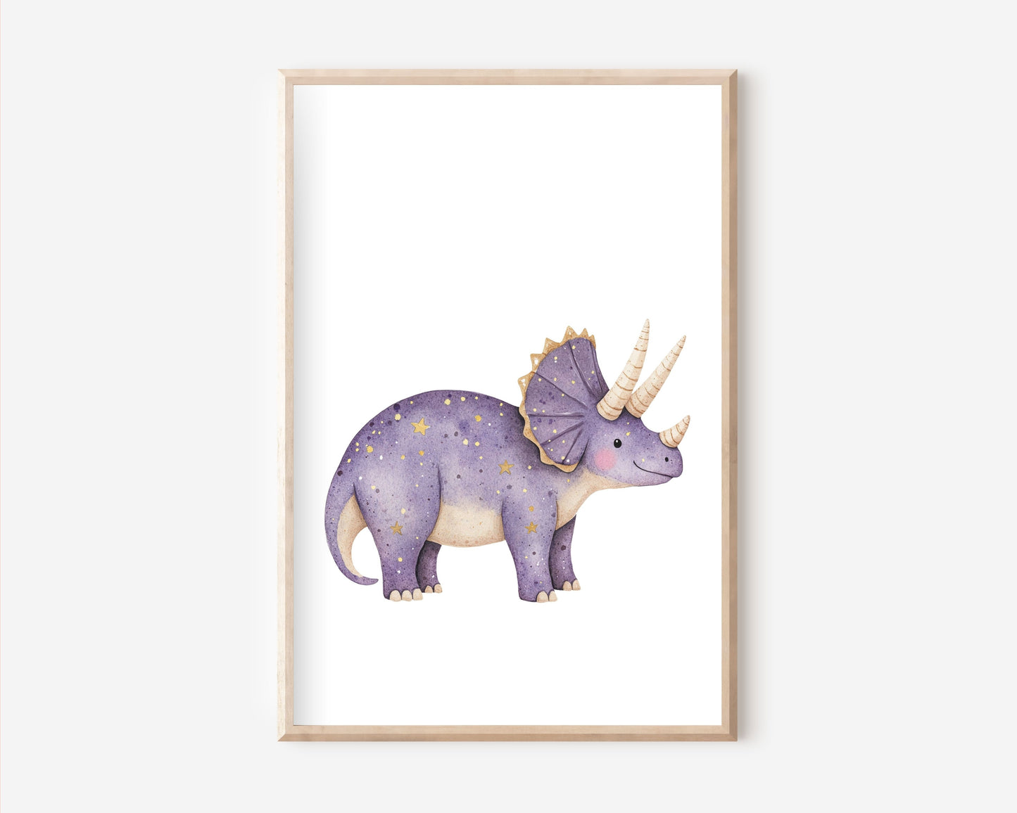Dino lila Poster | Kinderzimmer