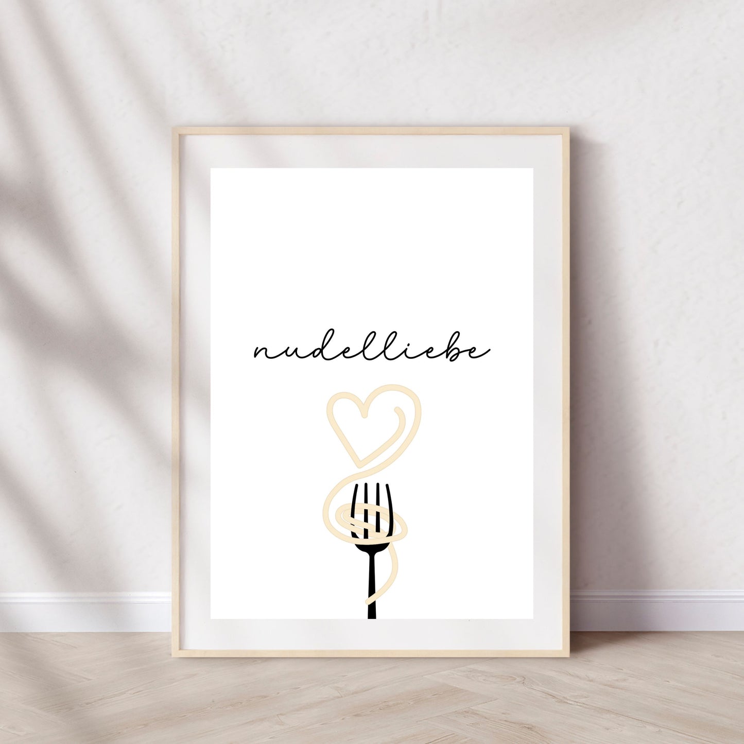 Nudelliebe Poster A4 | Typografie