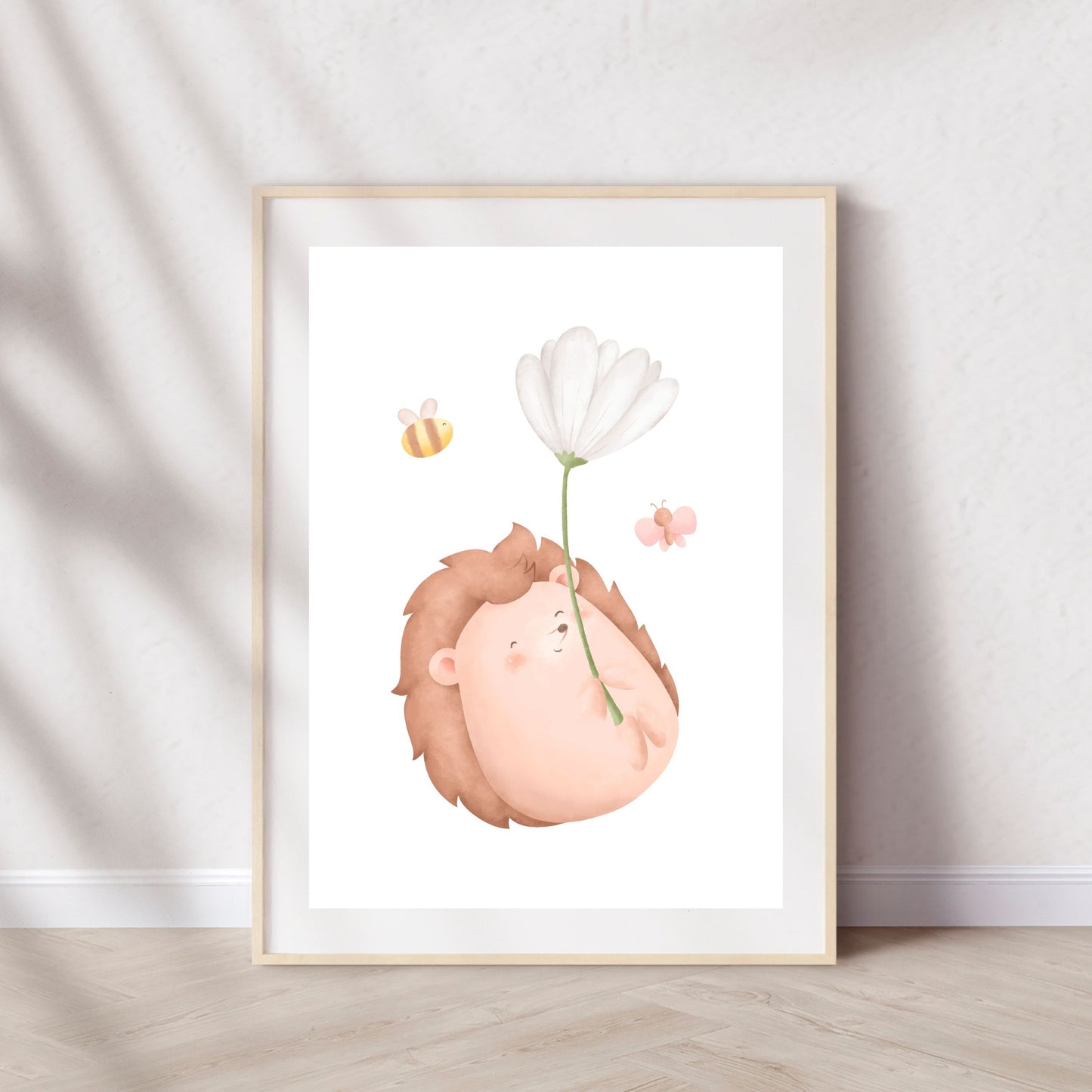 Igel mit Blume Poster | Kinderzimmer