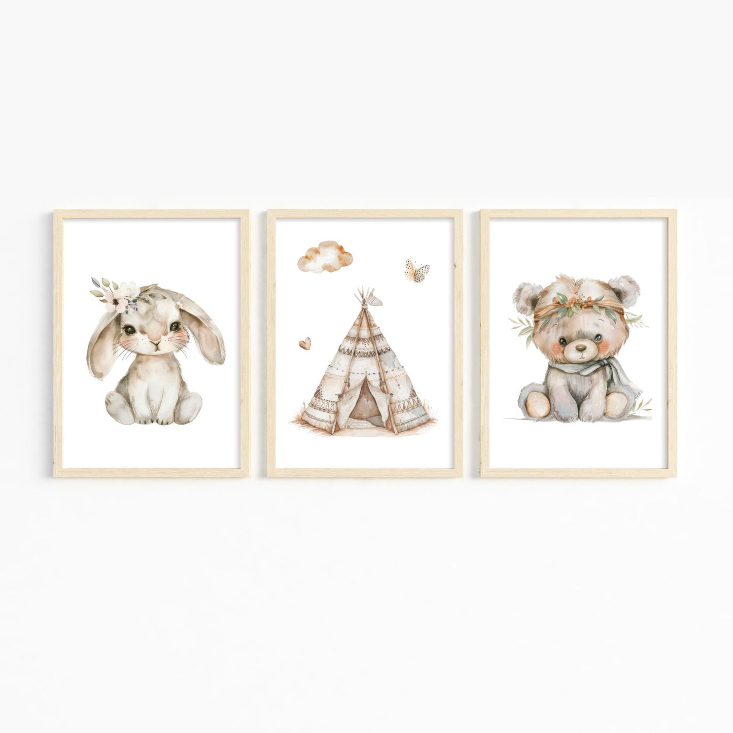 Boho Tiere Poster | Kinderzimmer
