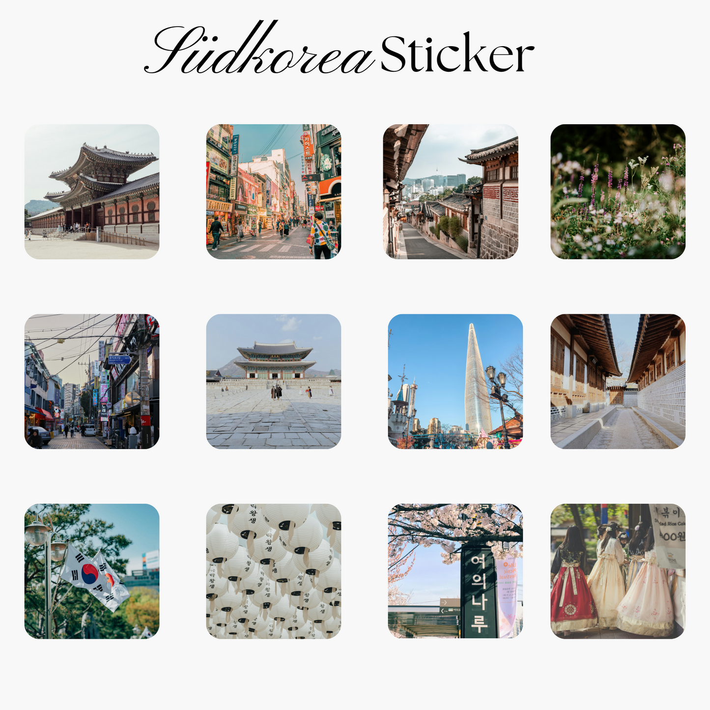 12 Südkorea Sticker