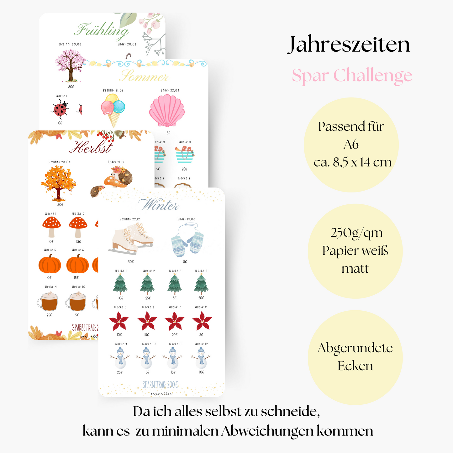 Jahreszeiten Sparchallenge