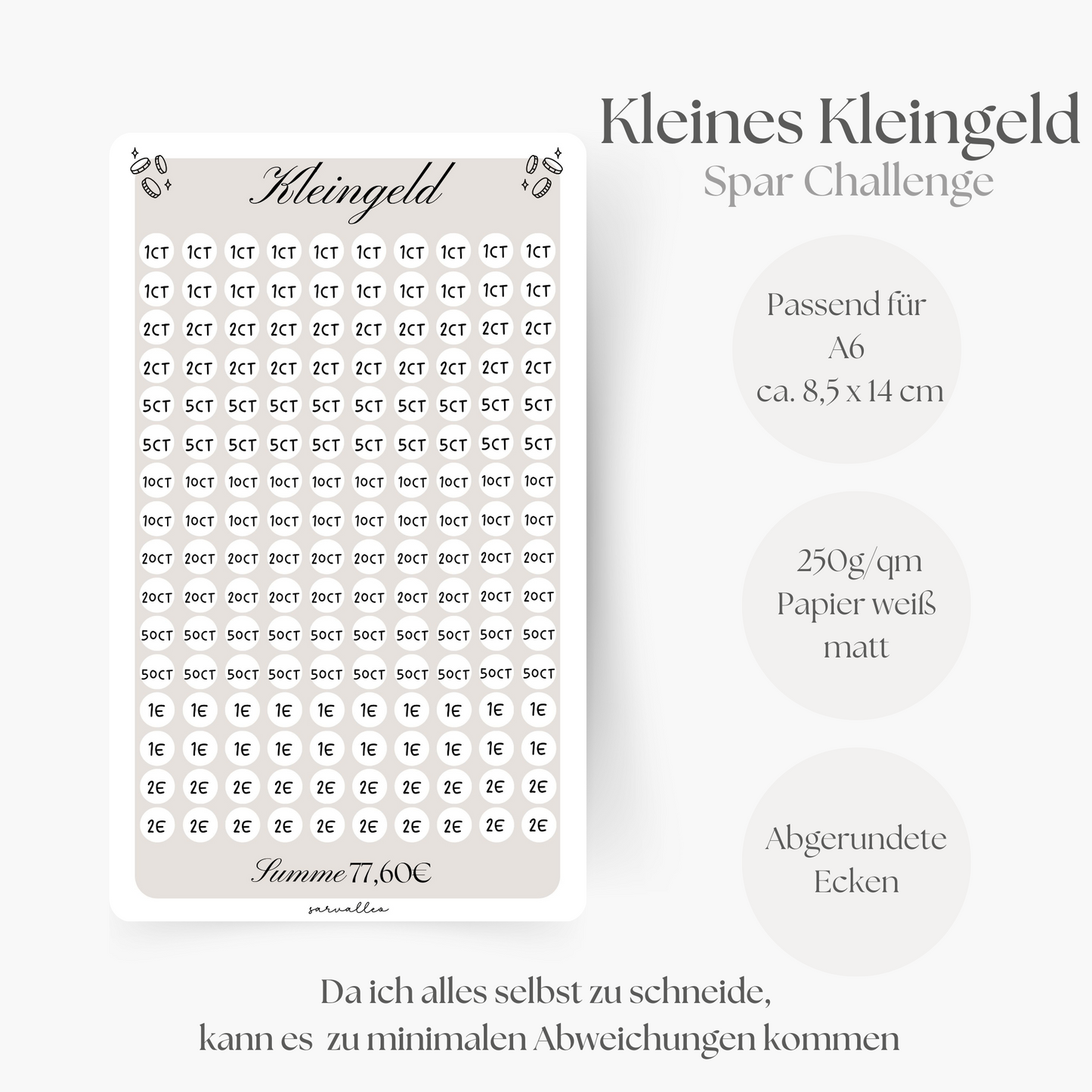 Kleine Kleingeld Challenge