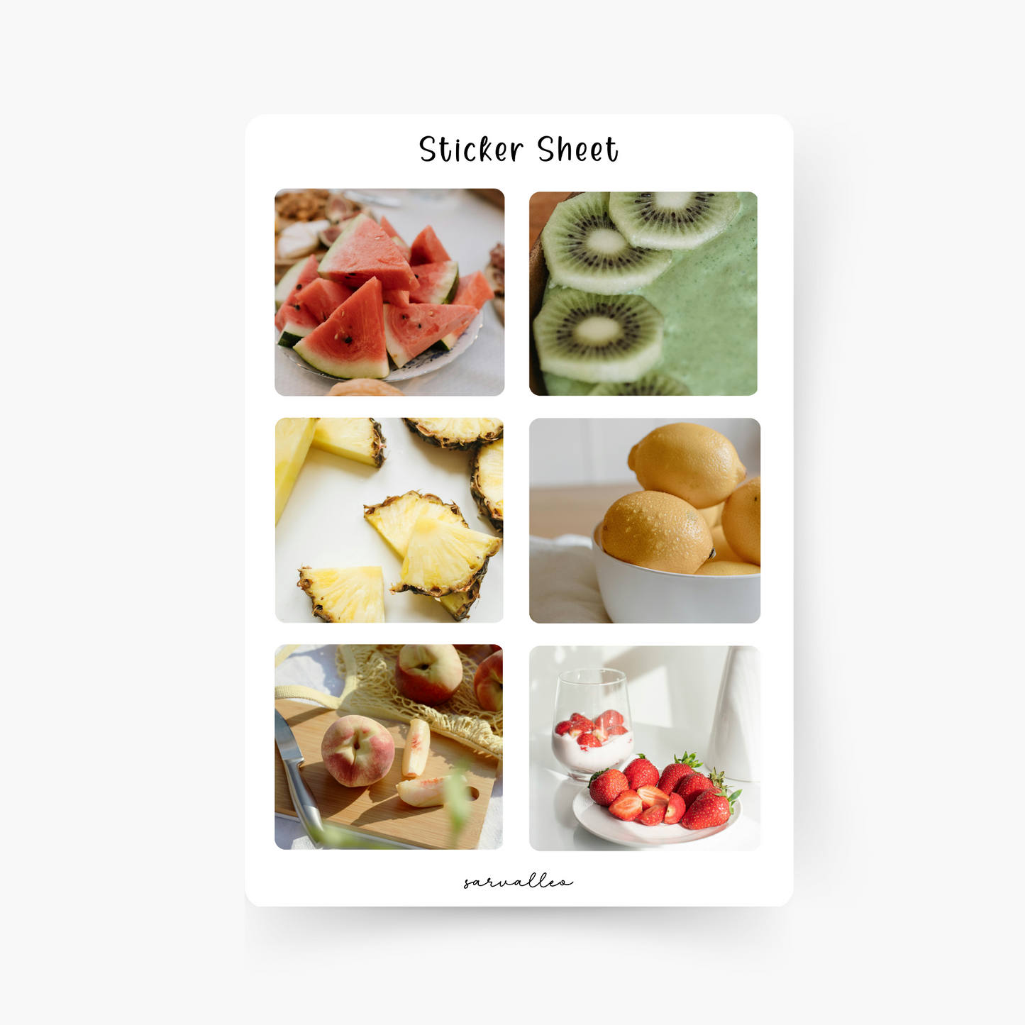 Früchte Sticker Sheet