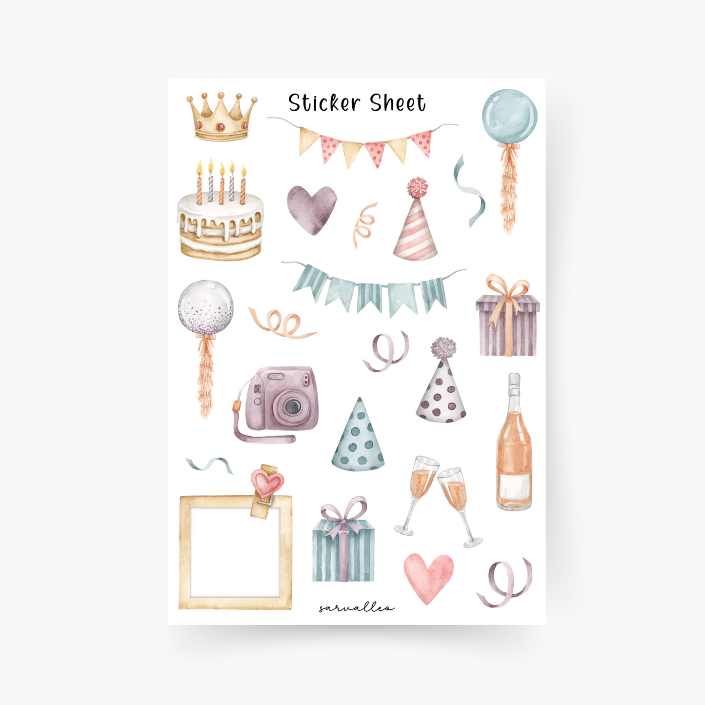 Geburtstag 3 Sticker Sheet