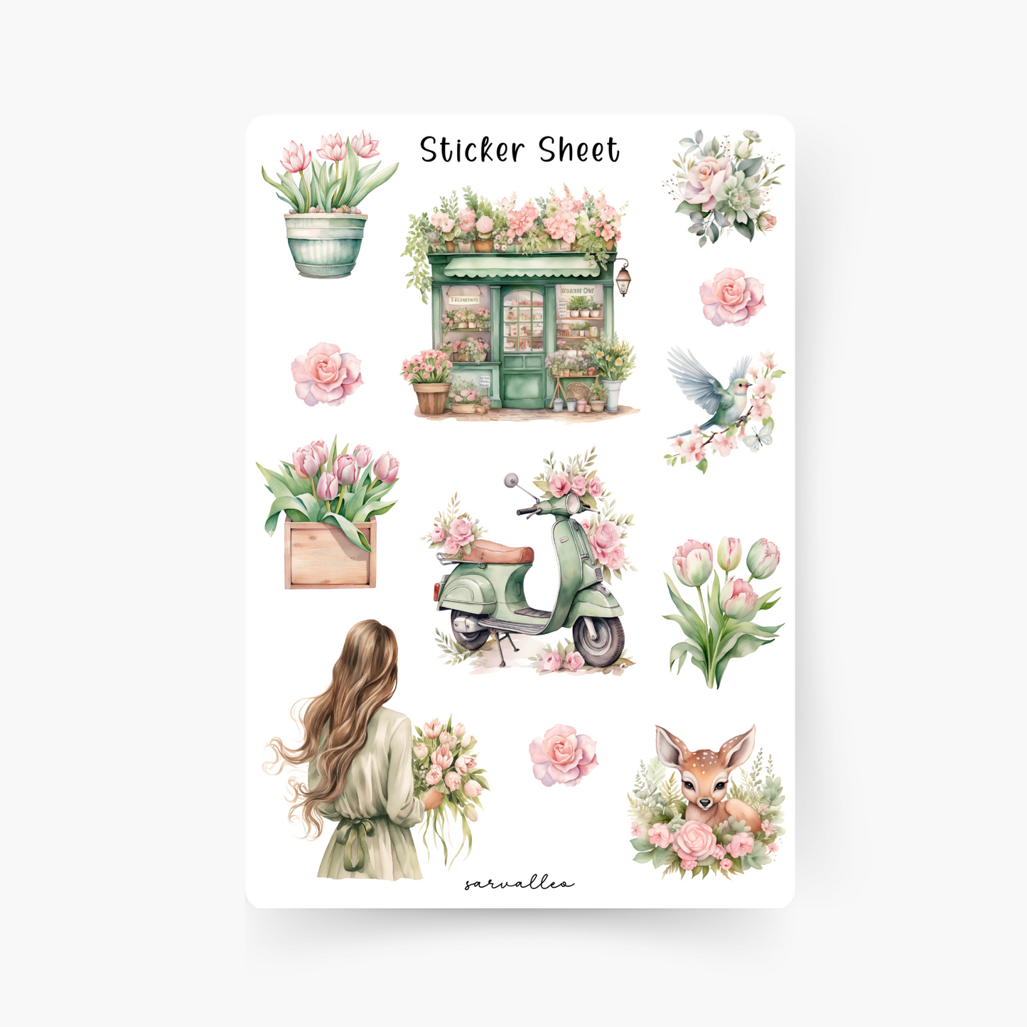 Romantic Spring Sticker Sheet