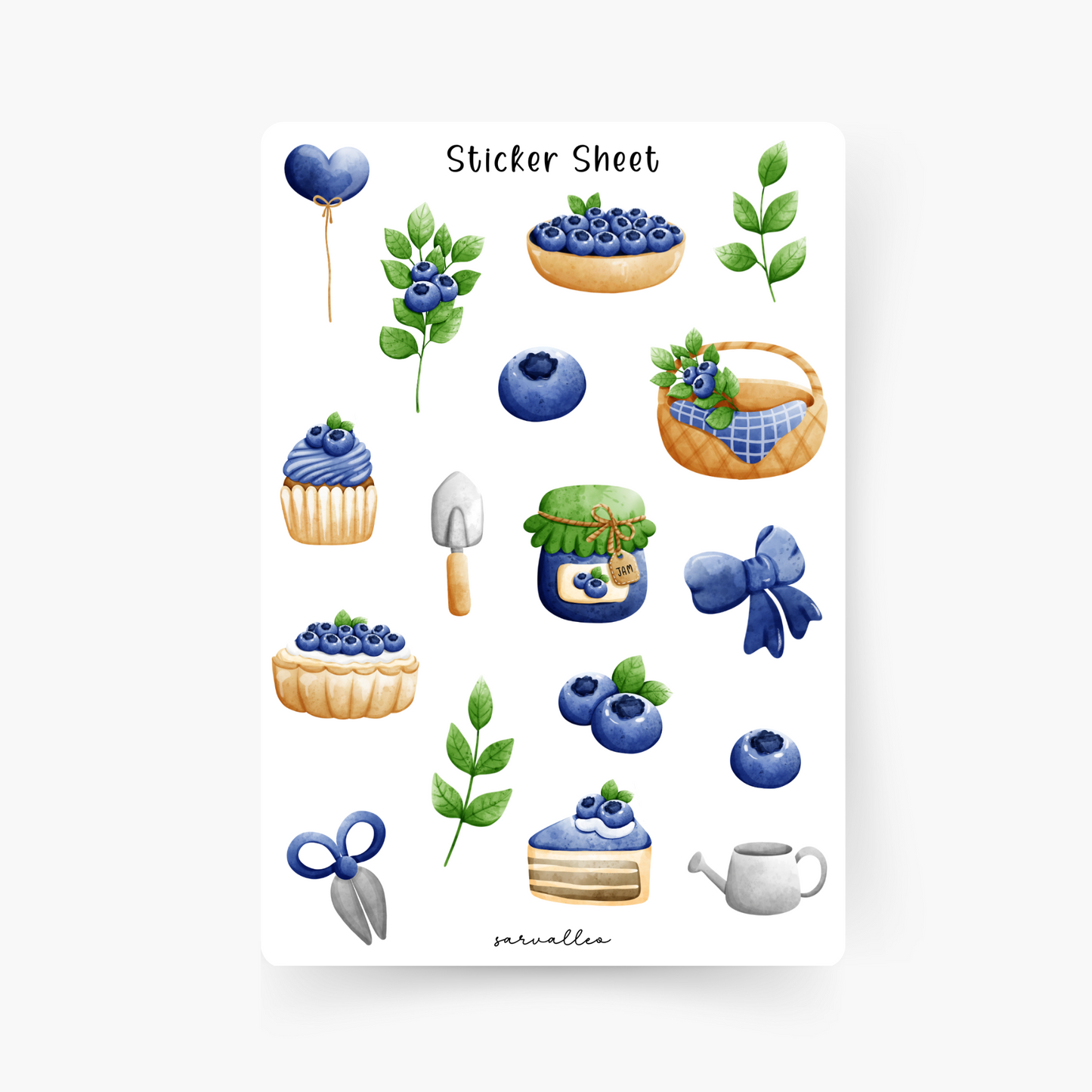 Blaubeere Sticker Sheet