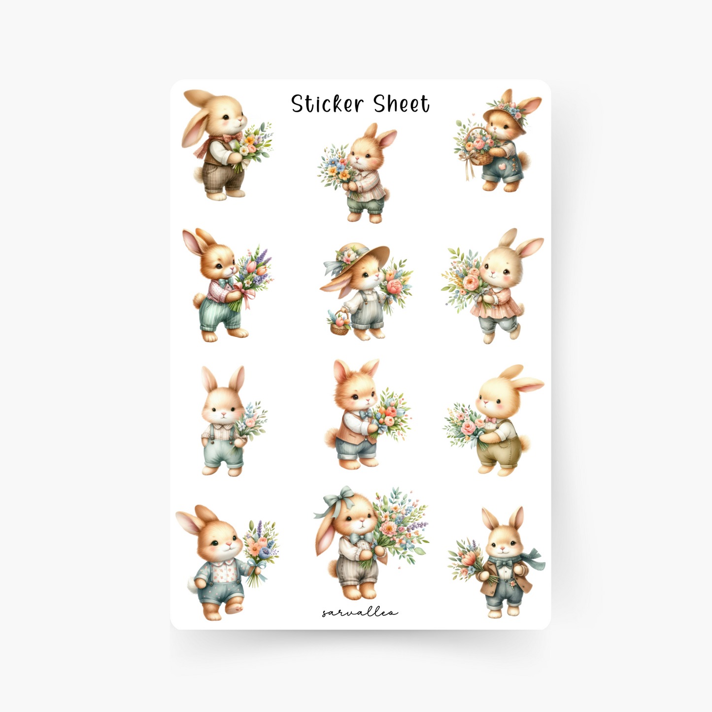 Süße Osterhasen Sticker Sheet