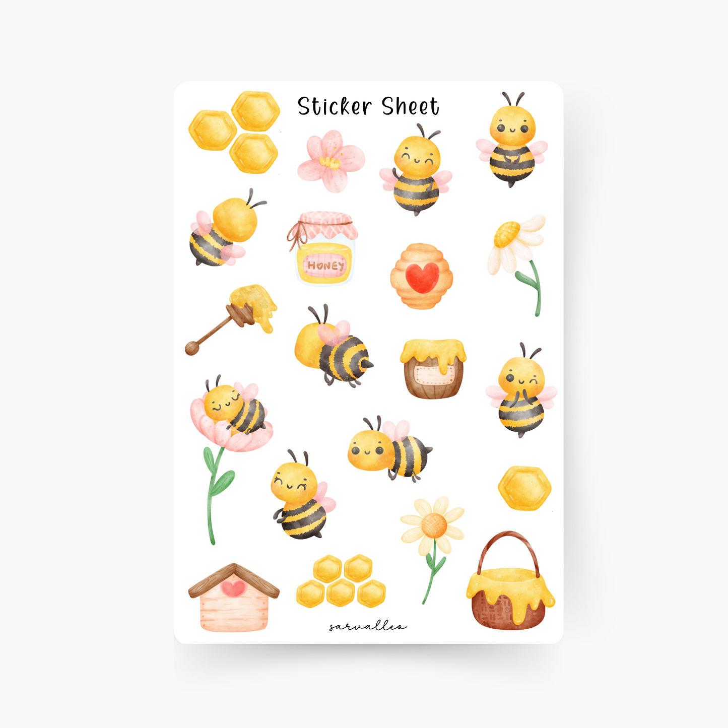 Süße Bienen Sticker Sheet