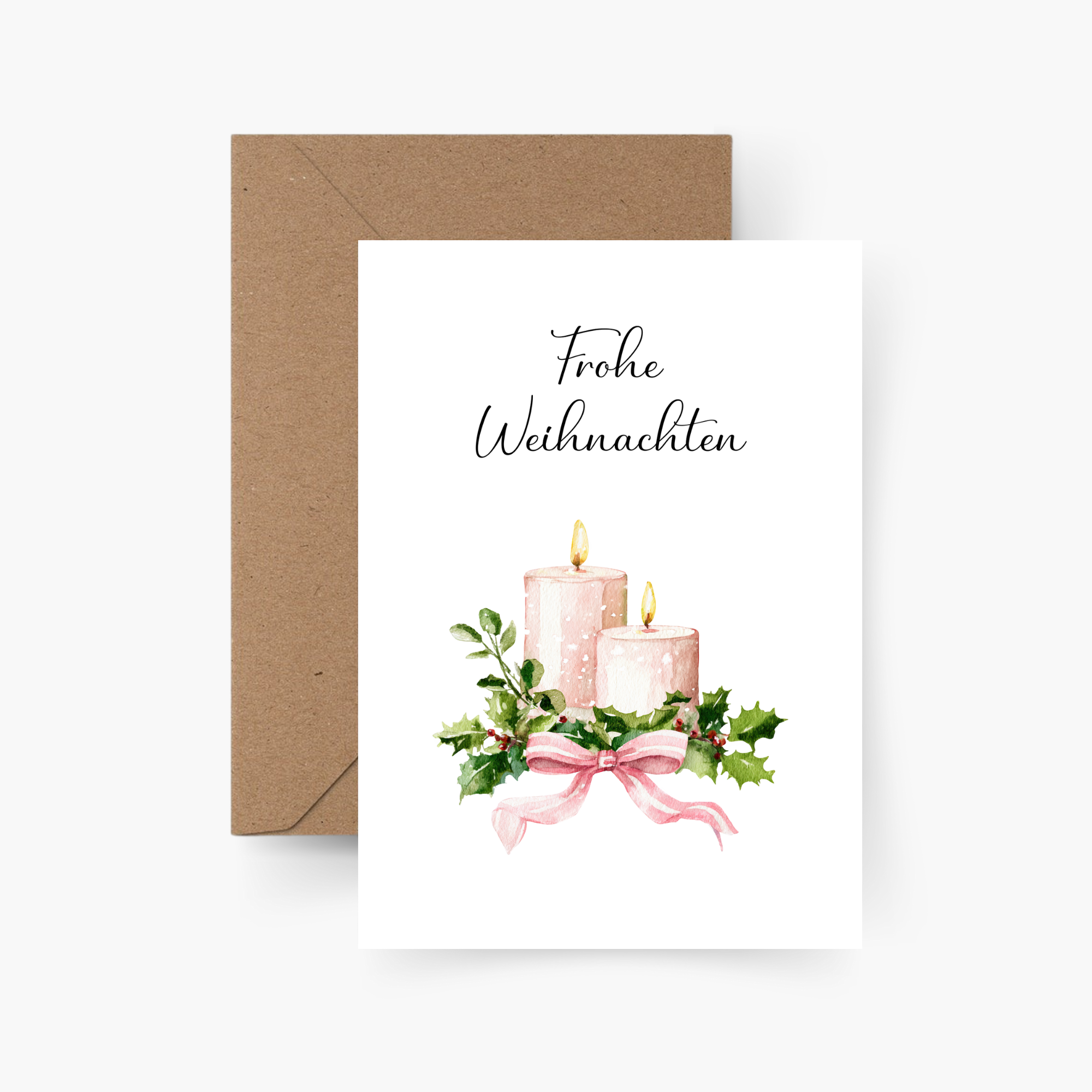 Weihnachtskarte Frohe Weihnachten Kerzen A6