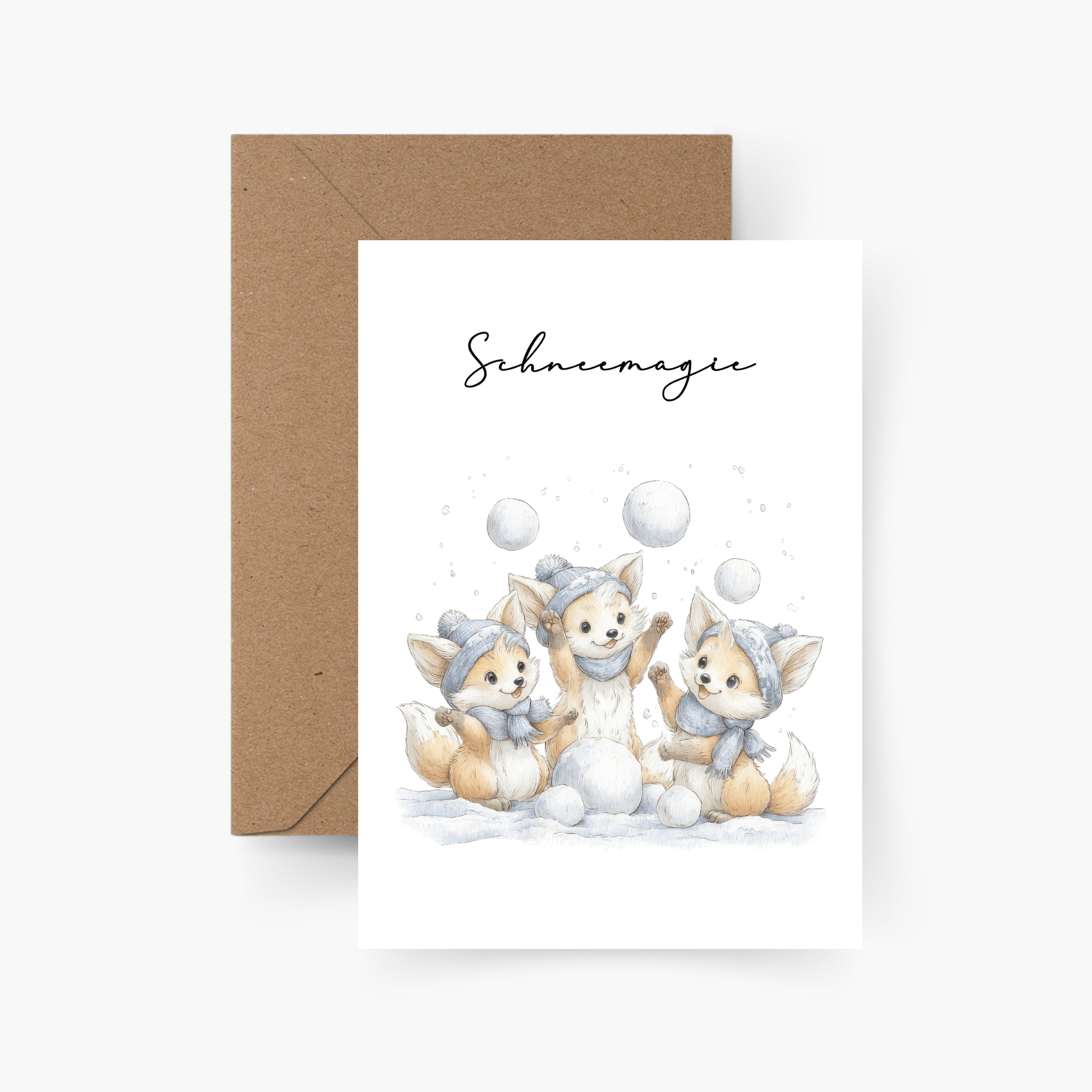 Weihnachtskarte Schneemagie A6