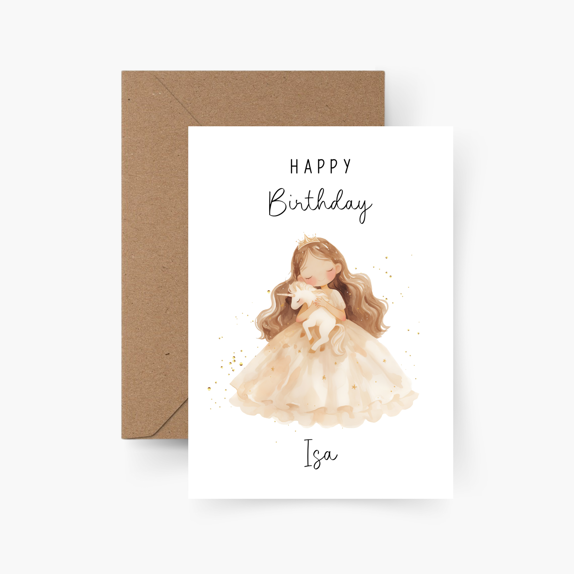 Geburtstagskarte Prinzessin personalisiert mit Namen A6