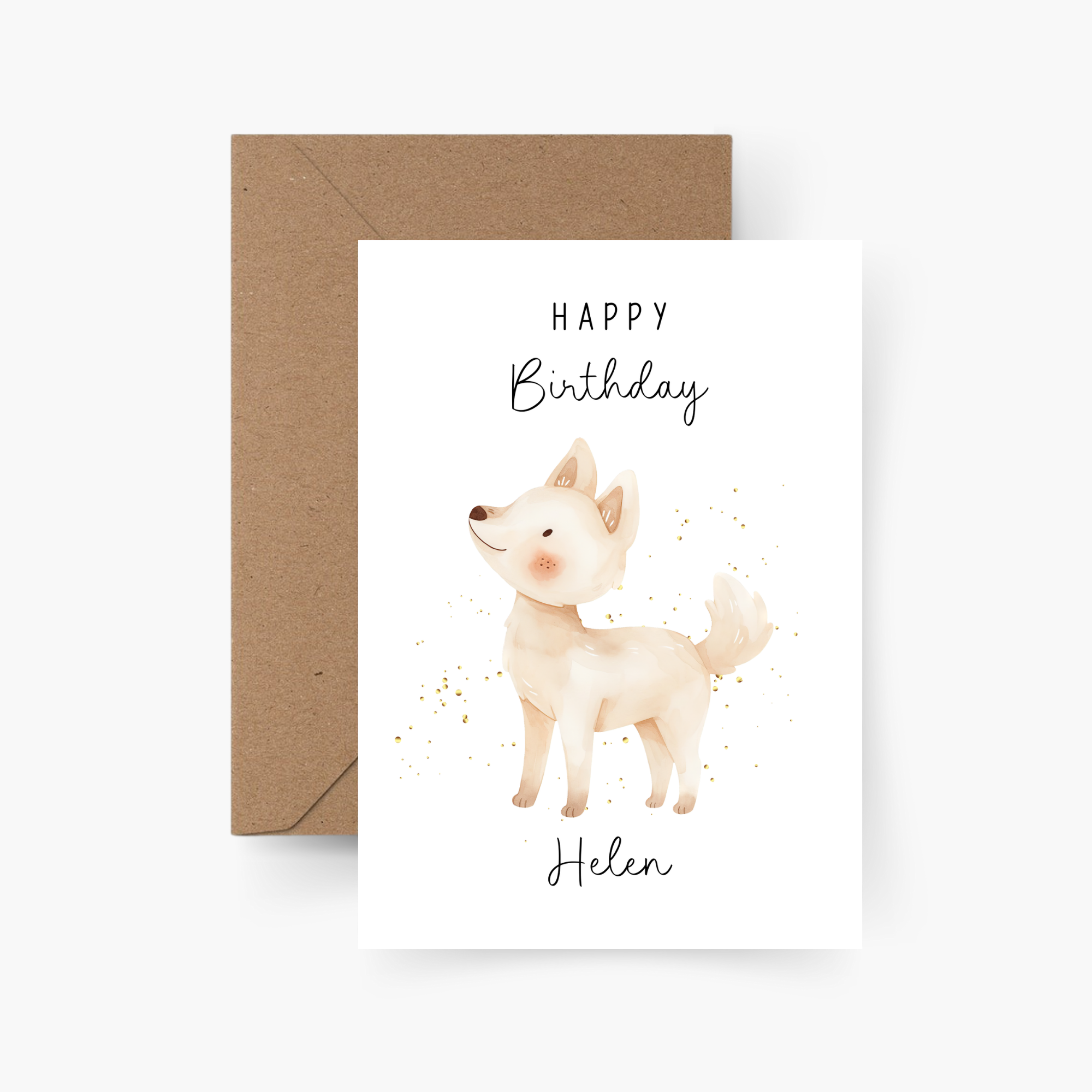 Geburtstagskarte Hund personalisiert mit Namen A6